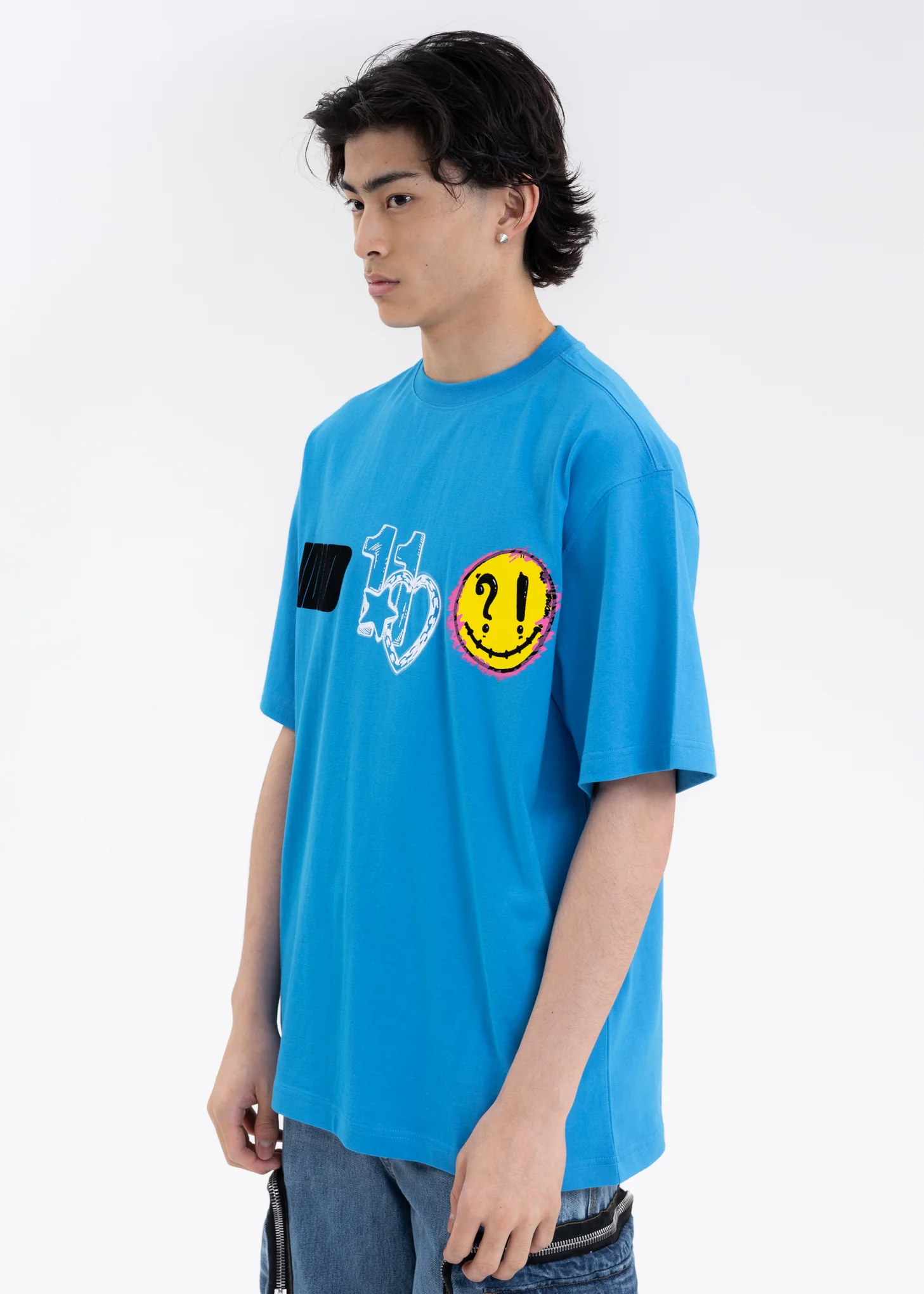 BLUE WE11DONE HEART T-SHIRT - Image 3