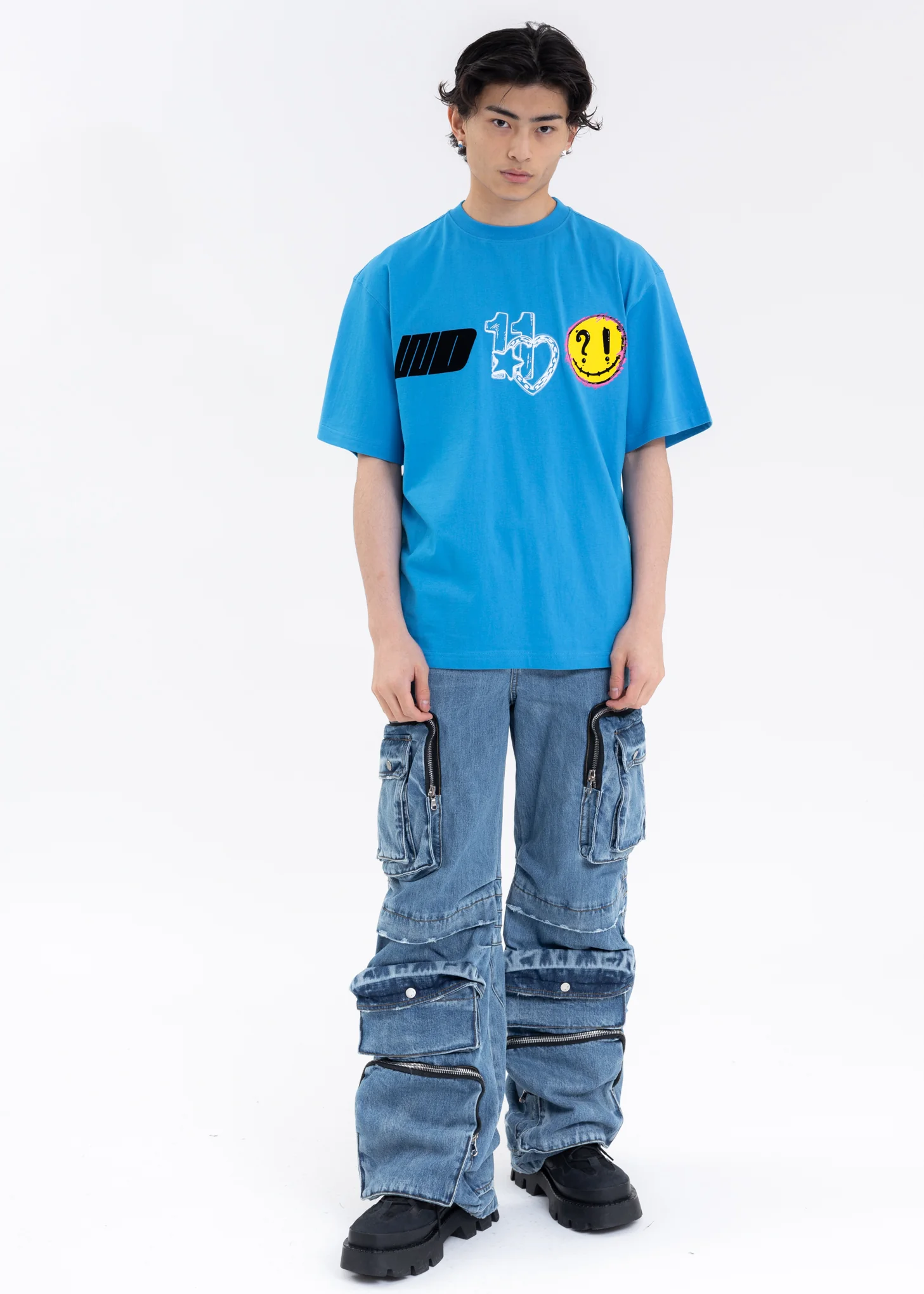 BLUE WE11DONE HEART T-SHIRT - Image 5