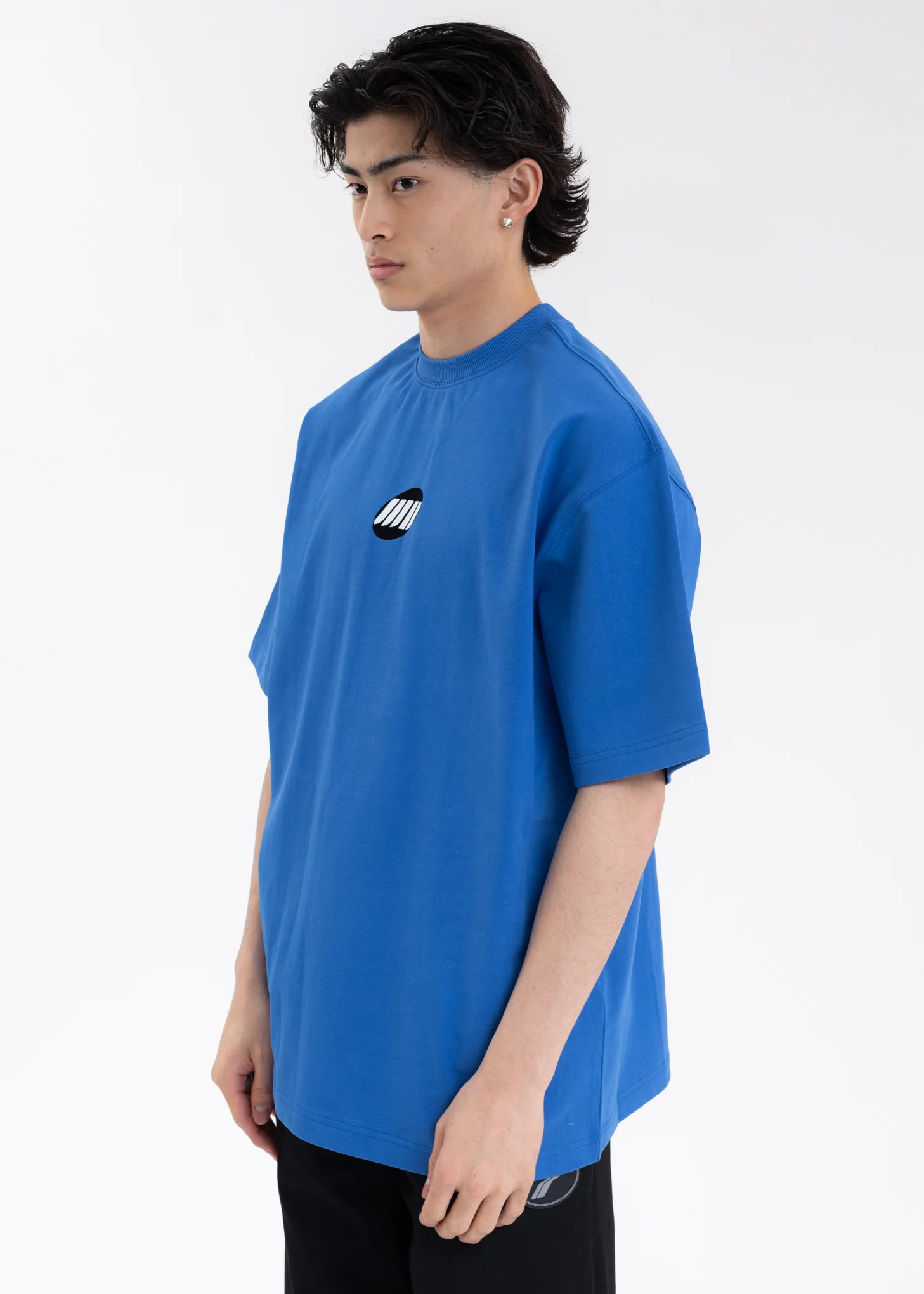 BLUE WE11DONE SMALL LOGO T-SHIRT - Image 3