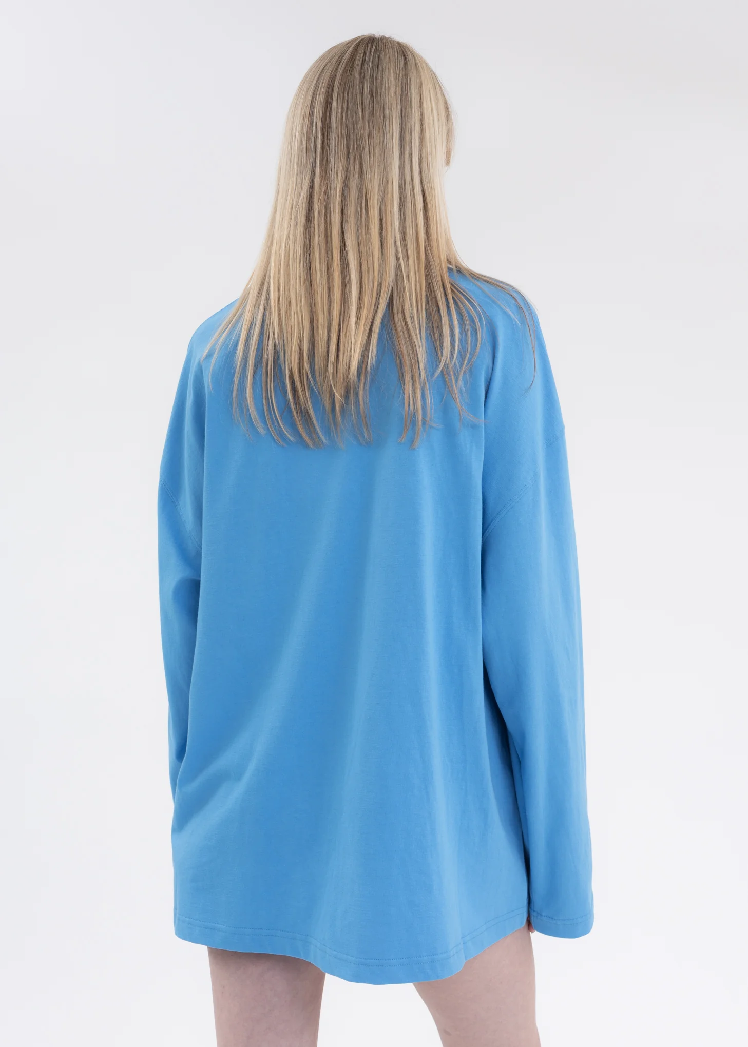 BLUE WE11DONE TATTOO LOGO LONG-SLEEVED T-SHIRT - Image 3
