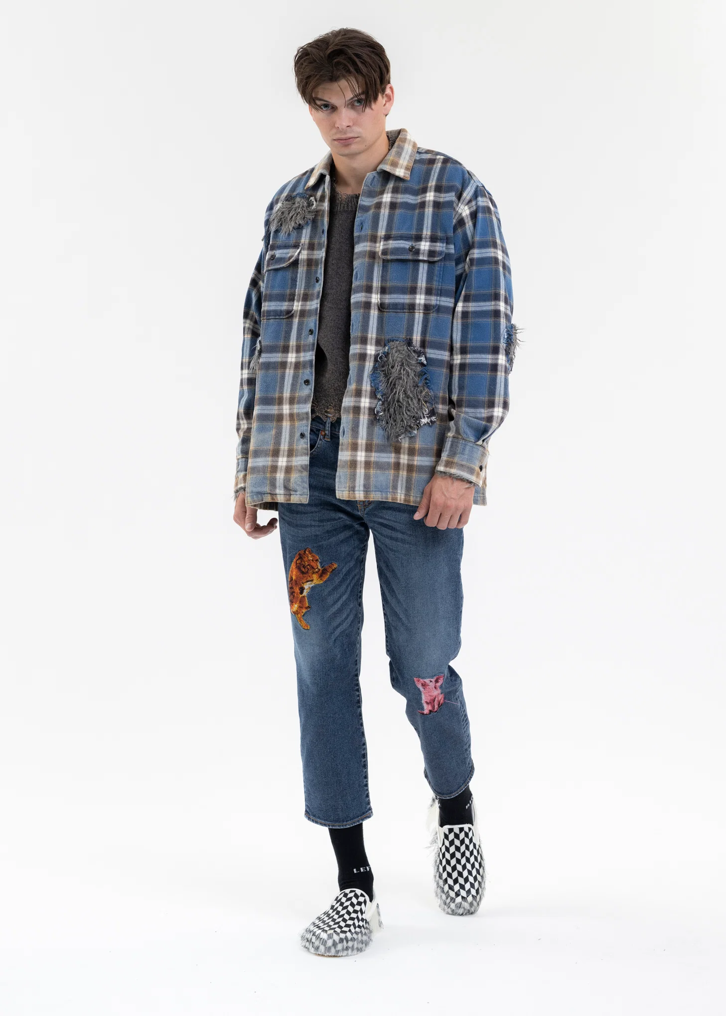 BLUE WEREWOLF CHECK SHIRT - Image 6