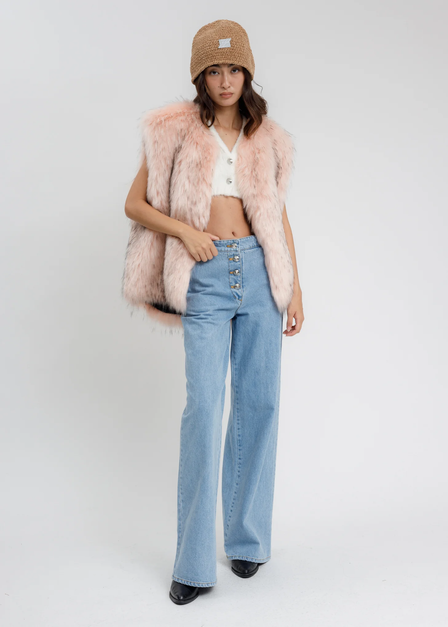 Blue Wide Denim Pants - Image 6