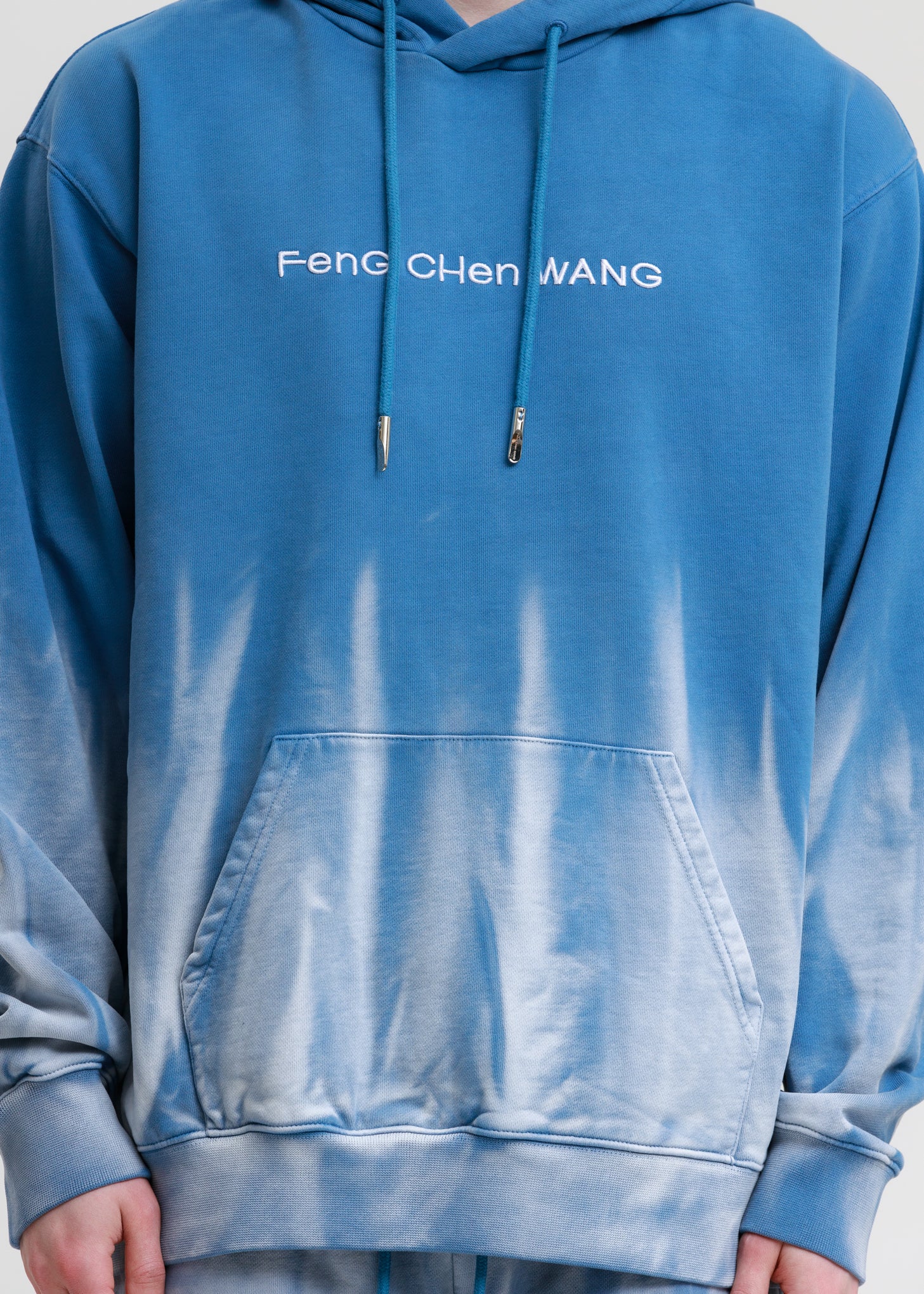 Blue with Gradient Tie Dye Hoodie - Image 4