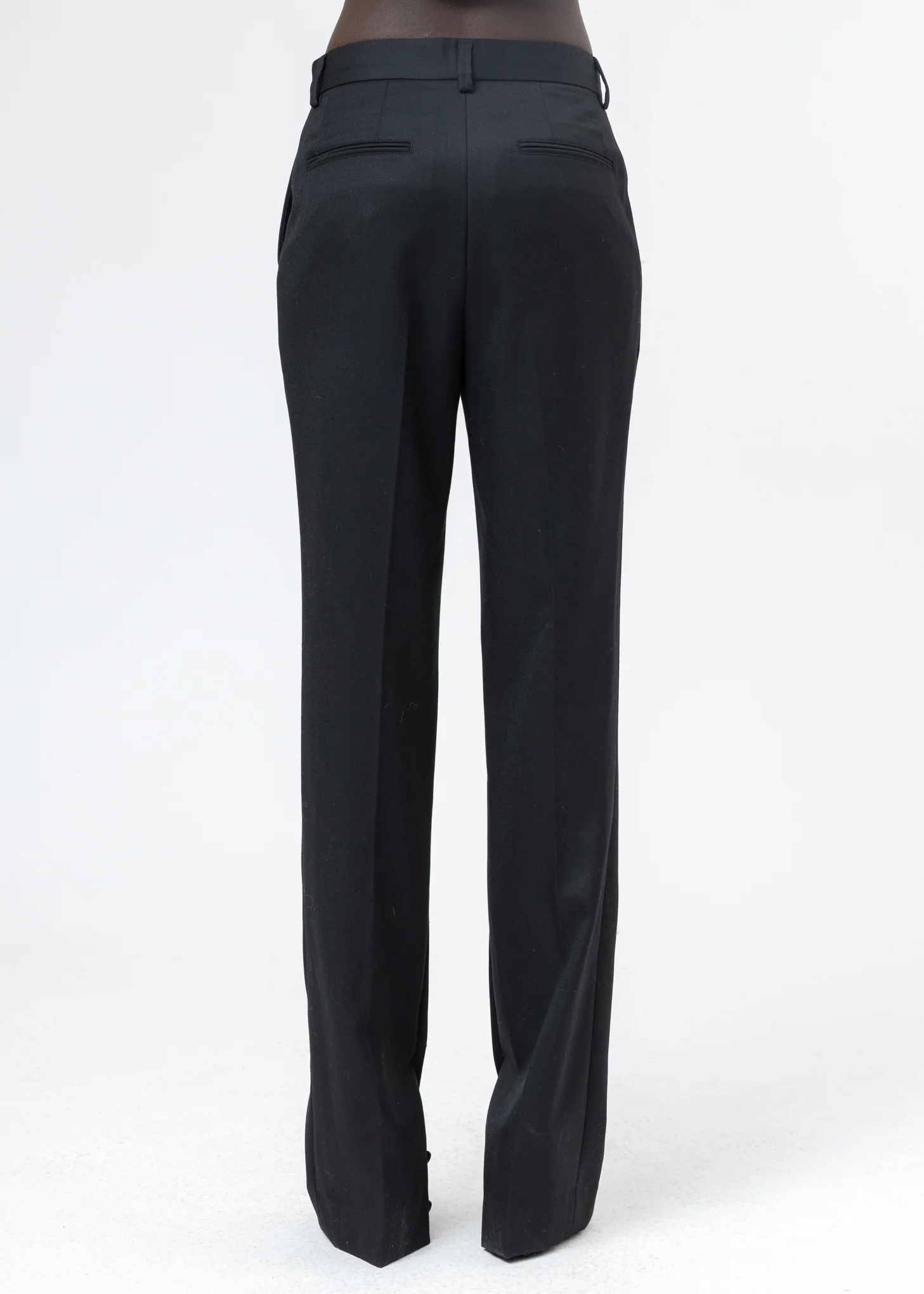 Black Wool Slit Trousers - Image 5