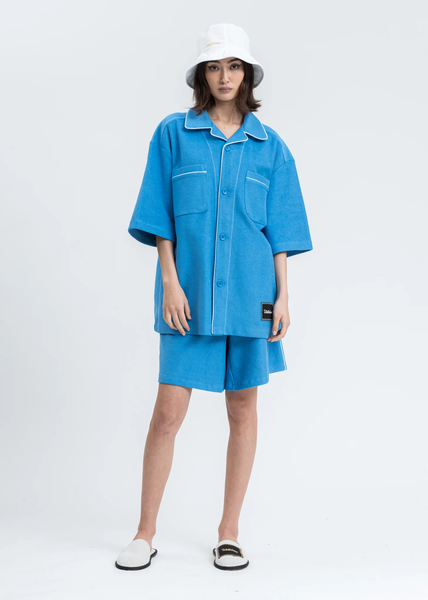 Blue Zurry Pyjama Shorts - Image 5