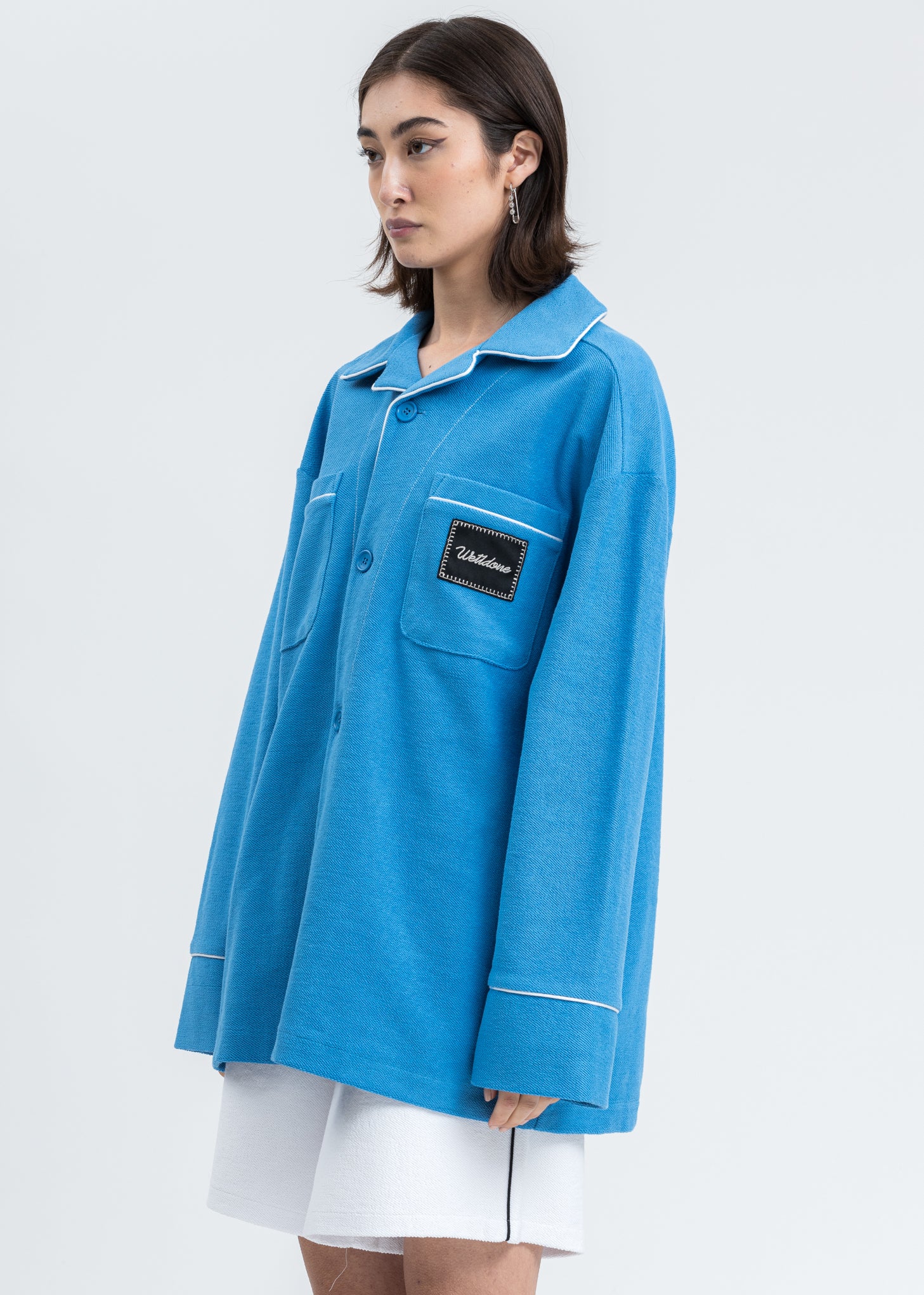 Blue Zurry Pyjama Top Long Sleeve - Image 3