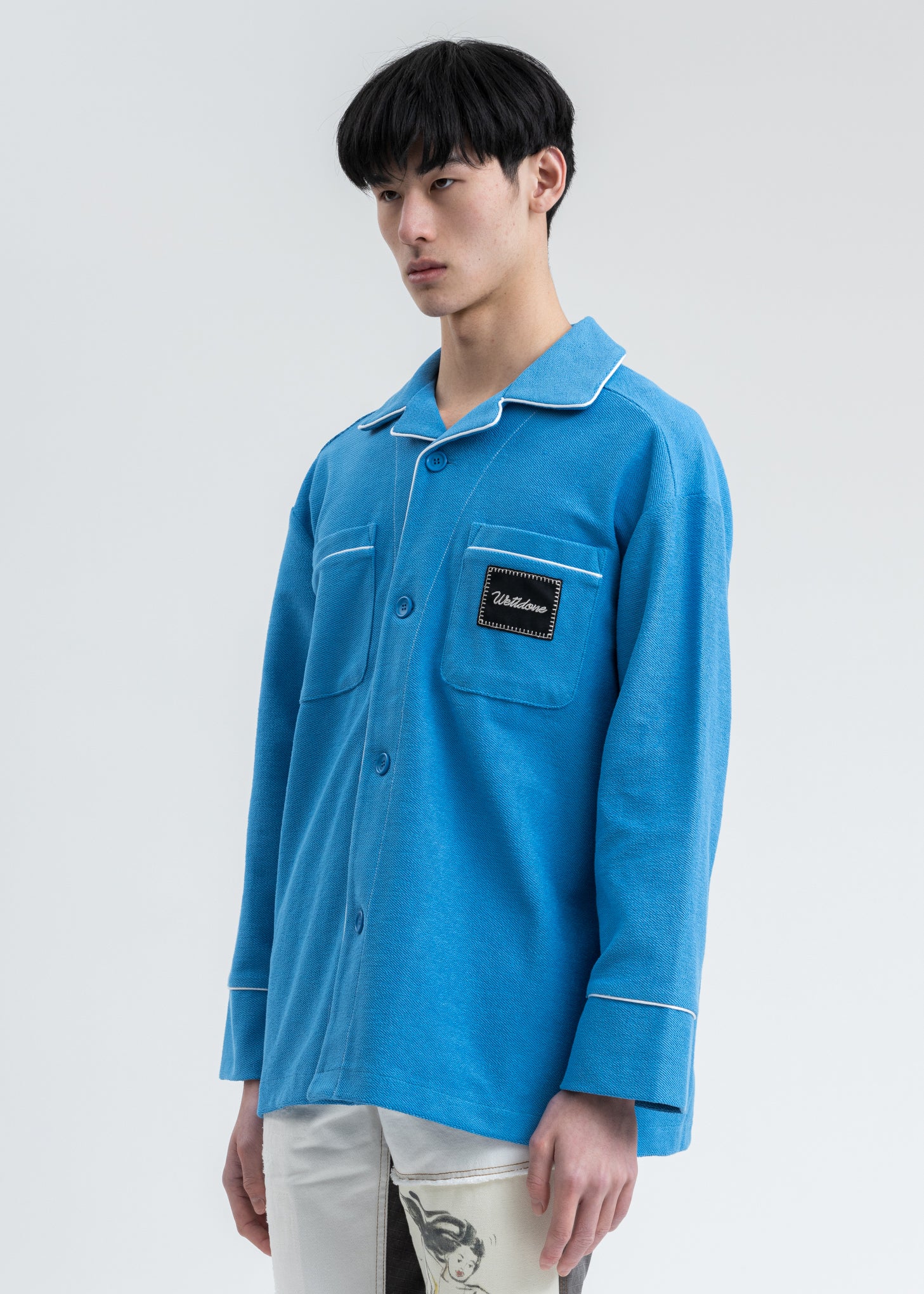 Blue Zurry Pyjama Top Long Sleeve - Image 3