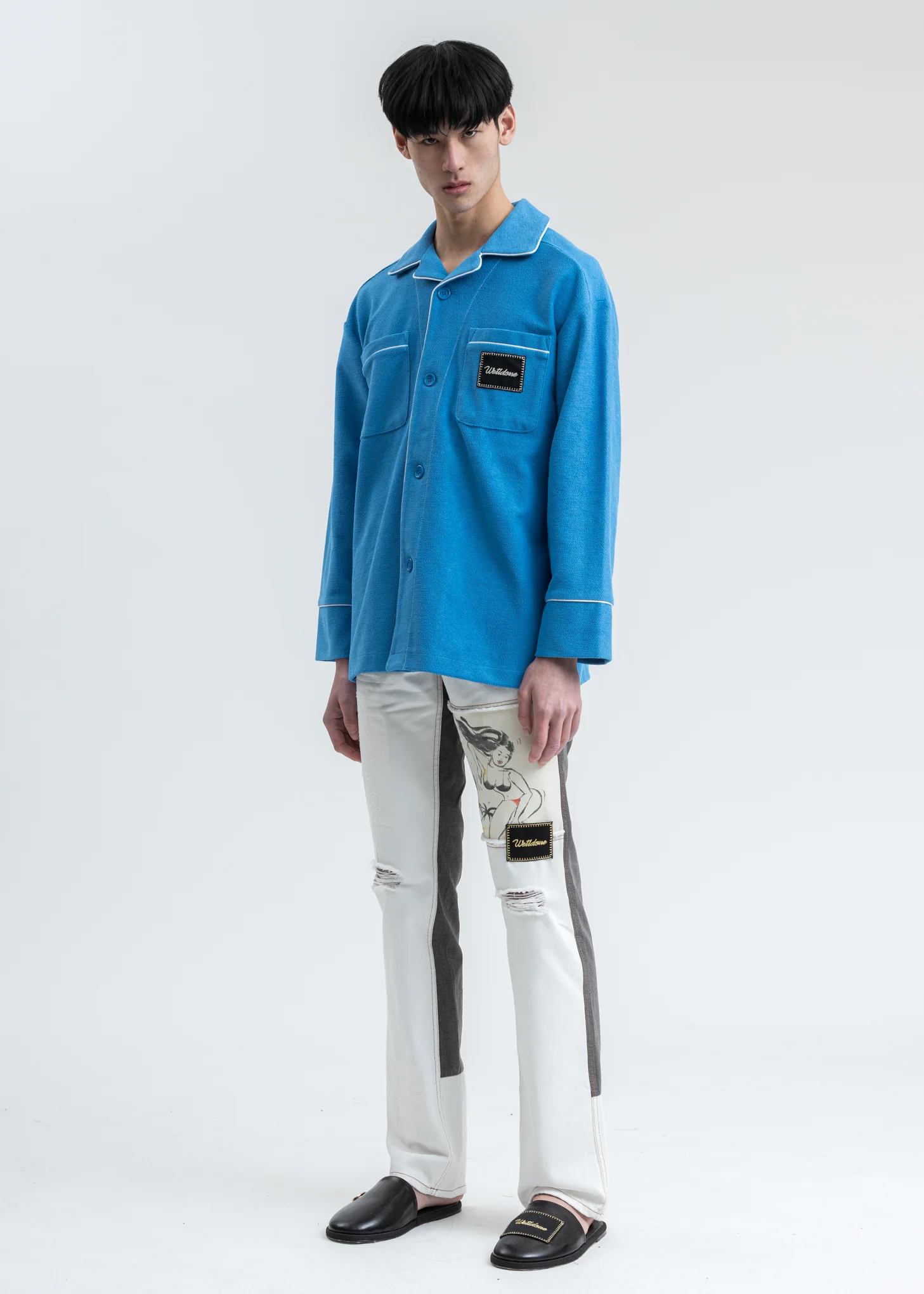 Blue Zurry Pyjama Top Long Sleeve - Image 5