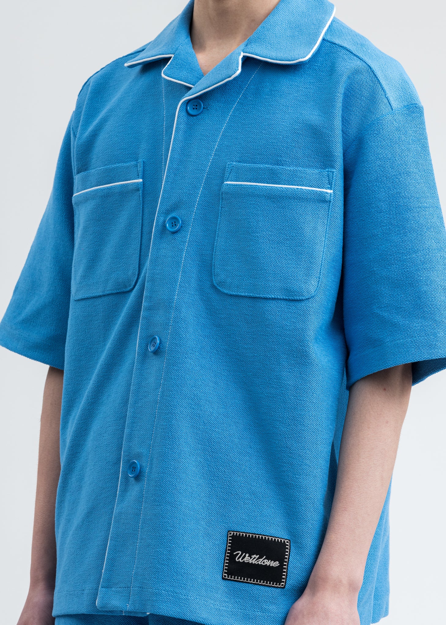 Blue Zurry Pyjama Top Short Sleeve - Image 2