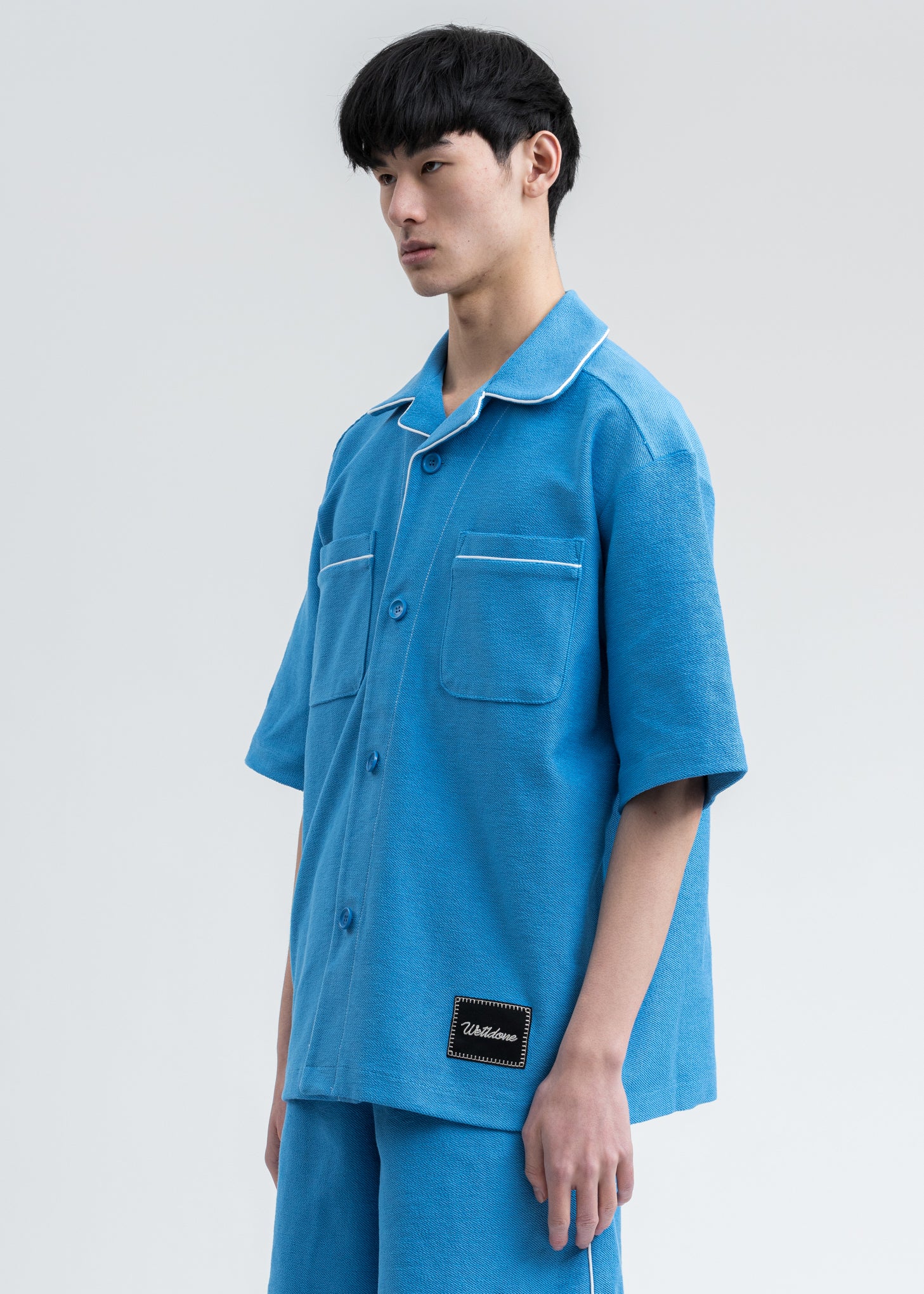 Blue Zurry Pyjama Top Short Sleeve - Image 3