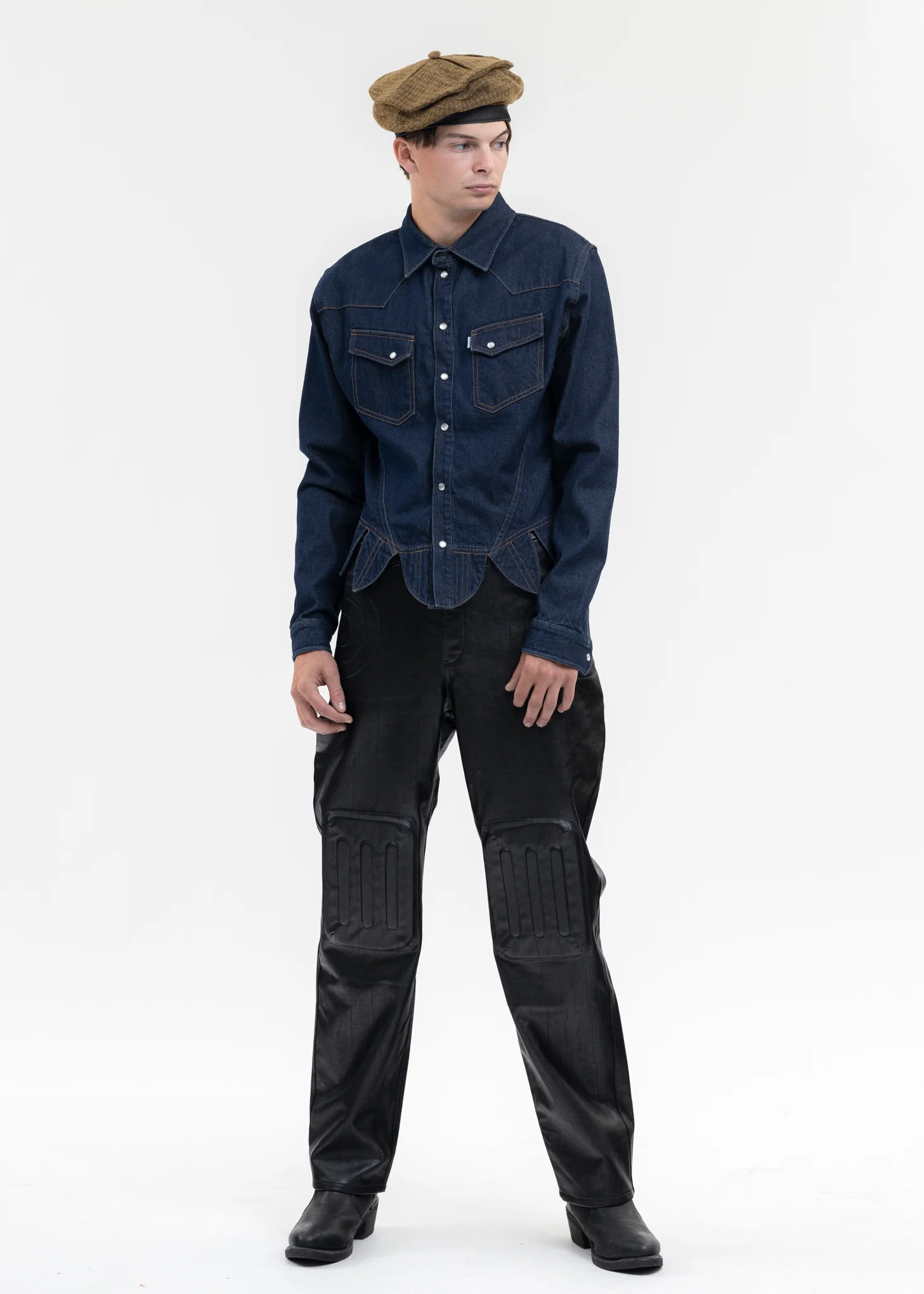 WASHED BLUE CORSET DENIM SHIRTS - Image 6