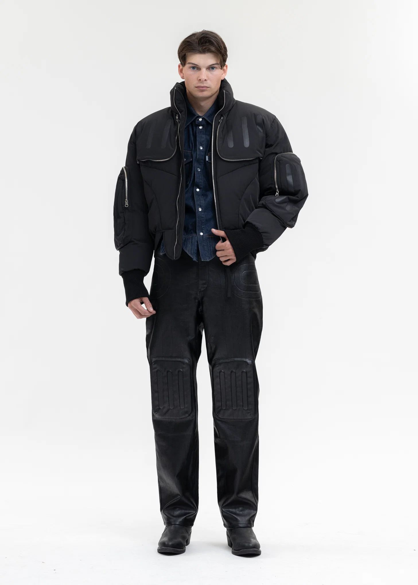 WASHED BLUE CORSET DENIM SHIRTS - Image 7
