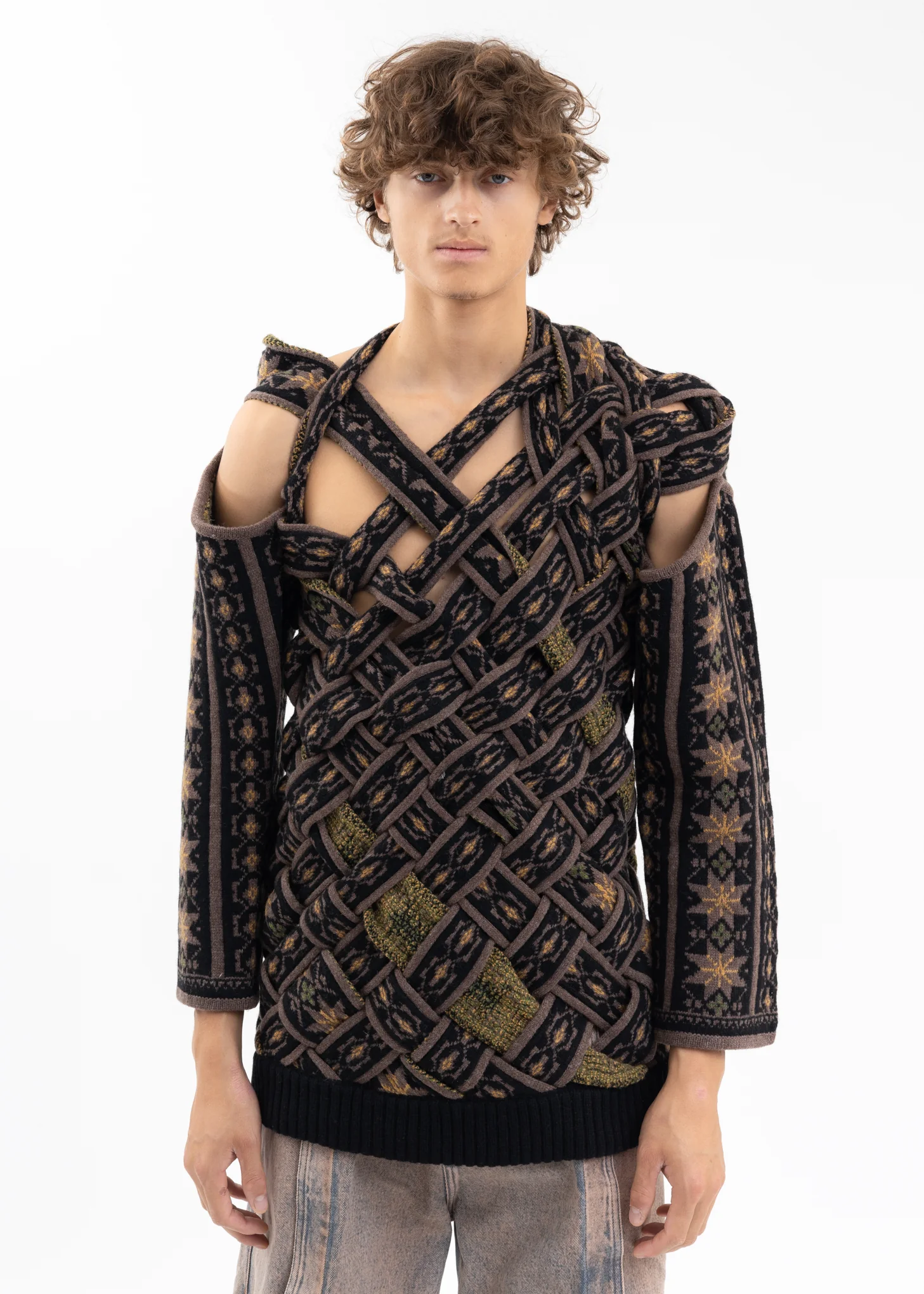 BRAIDED NORWEGIAN SWEATER