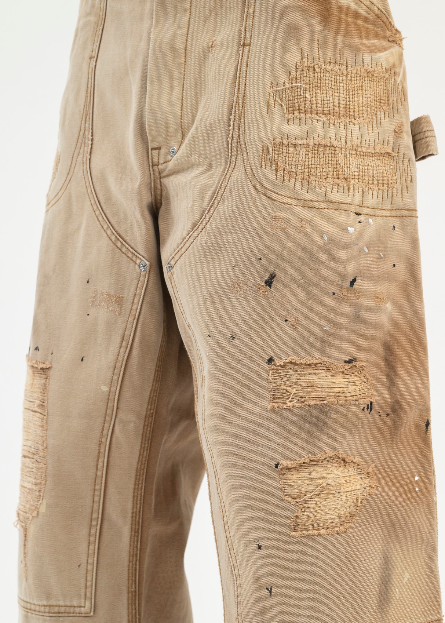 Branko Tan Distressed Painted Carpenters - Image 3