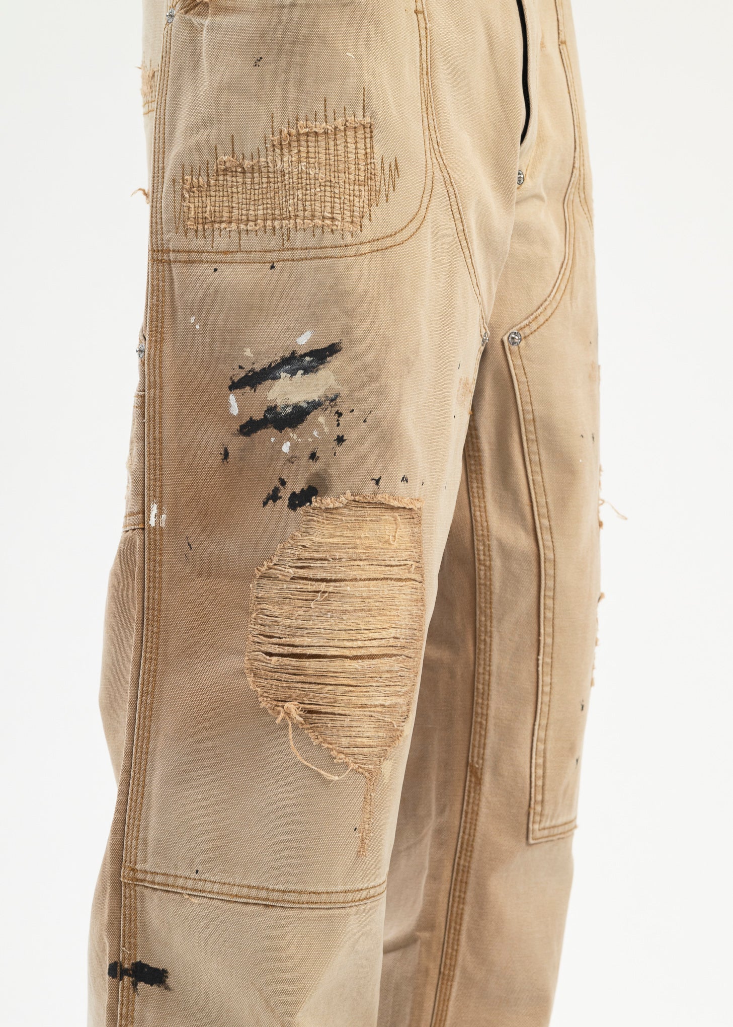 Branko Tan Distressed Painted Carpenters - Image 4