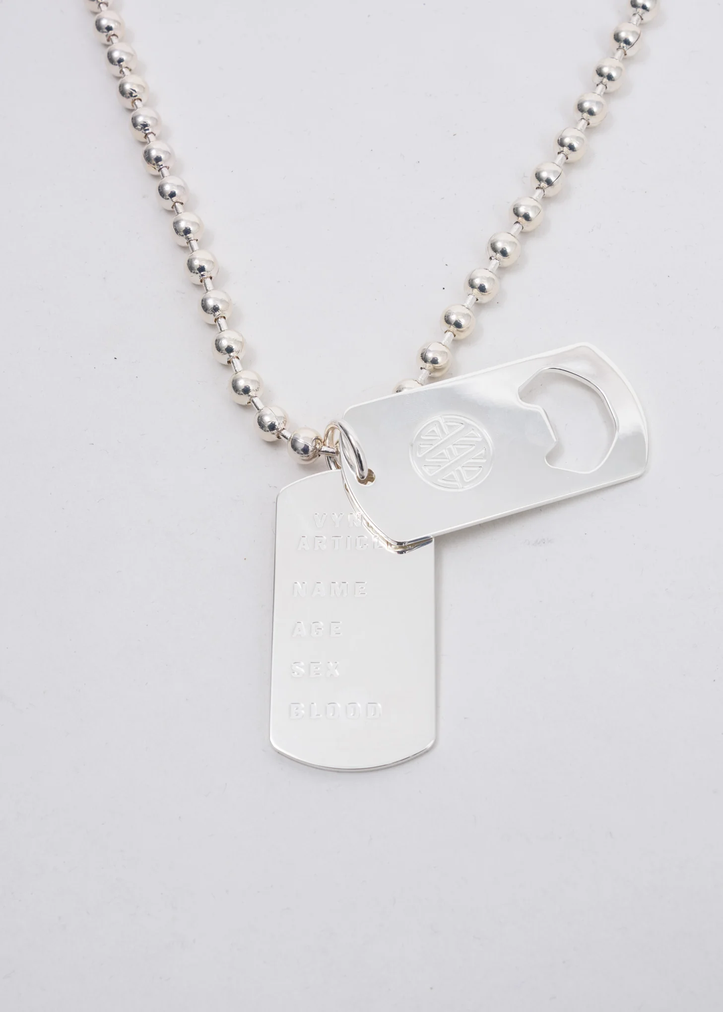 Brass Dog Tag and Bottle Opener Necklace - Image 3