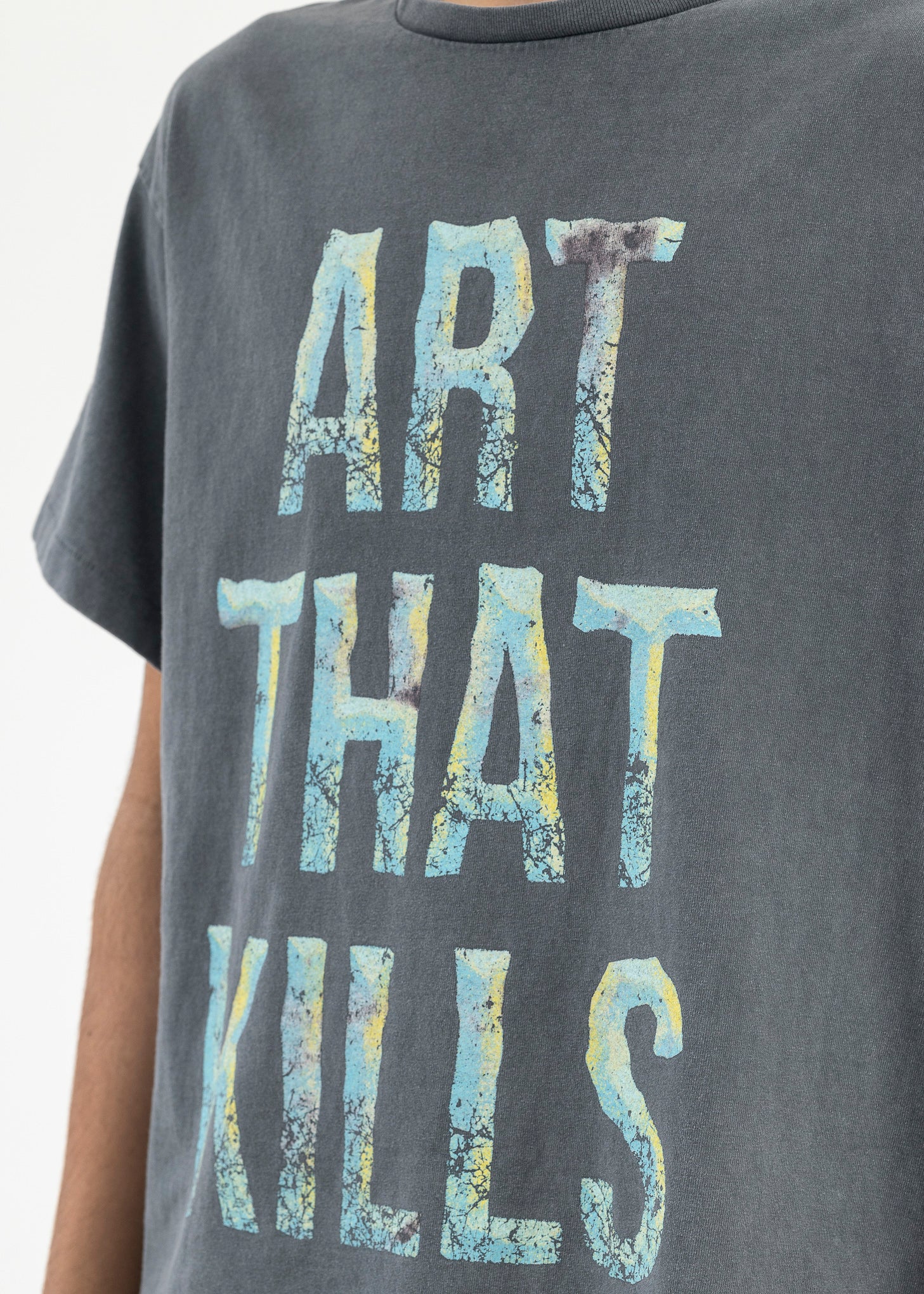 Broken Art That Kills Vintage Grey Tee - Image 4