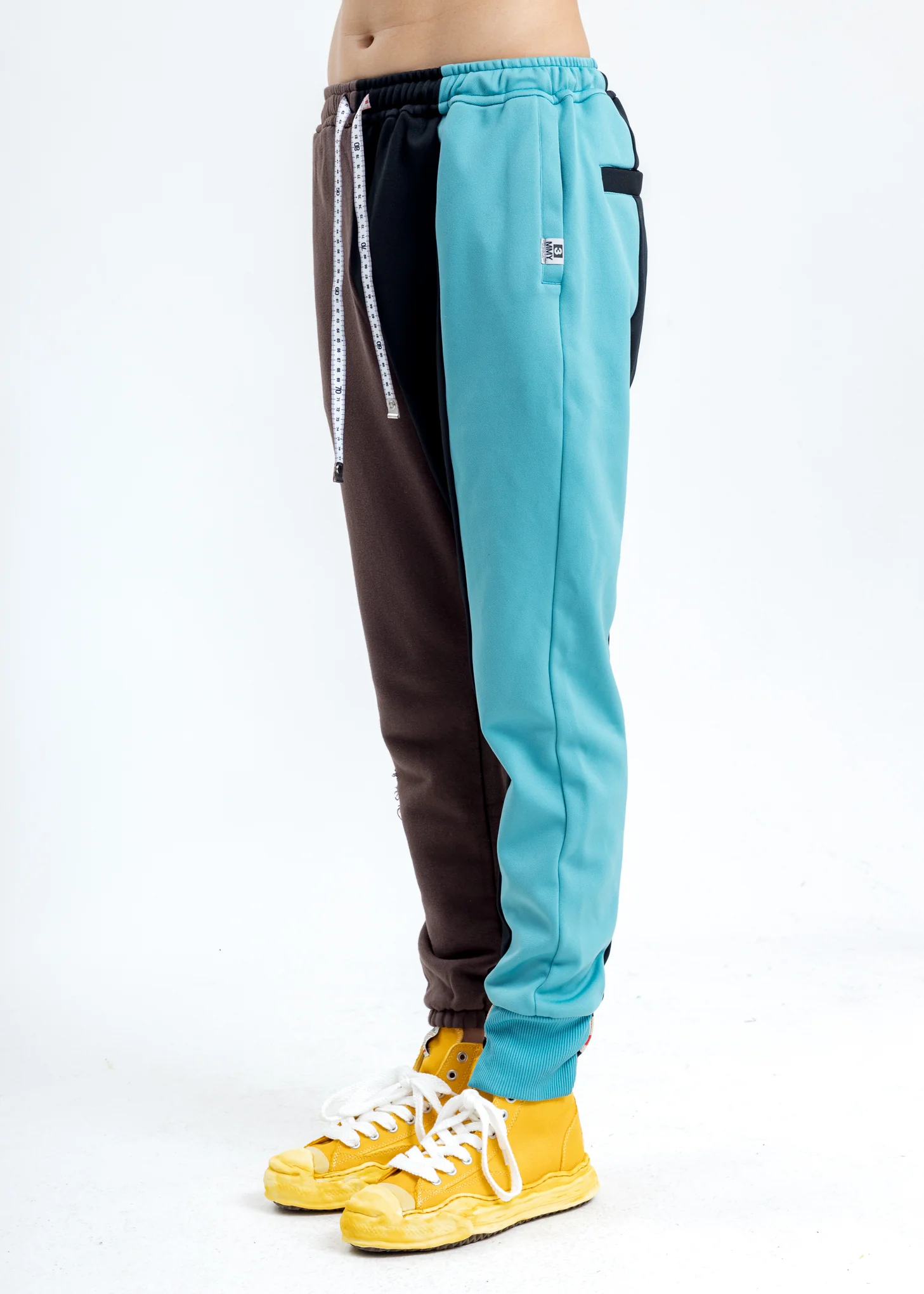 Brown Combined Damaged Pants - Image 2