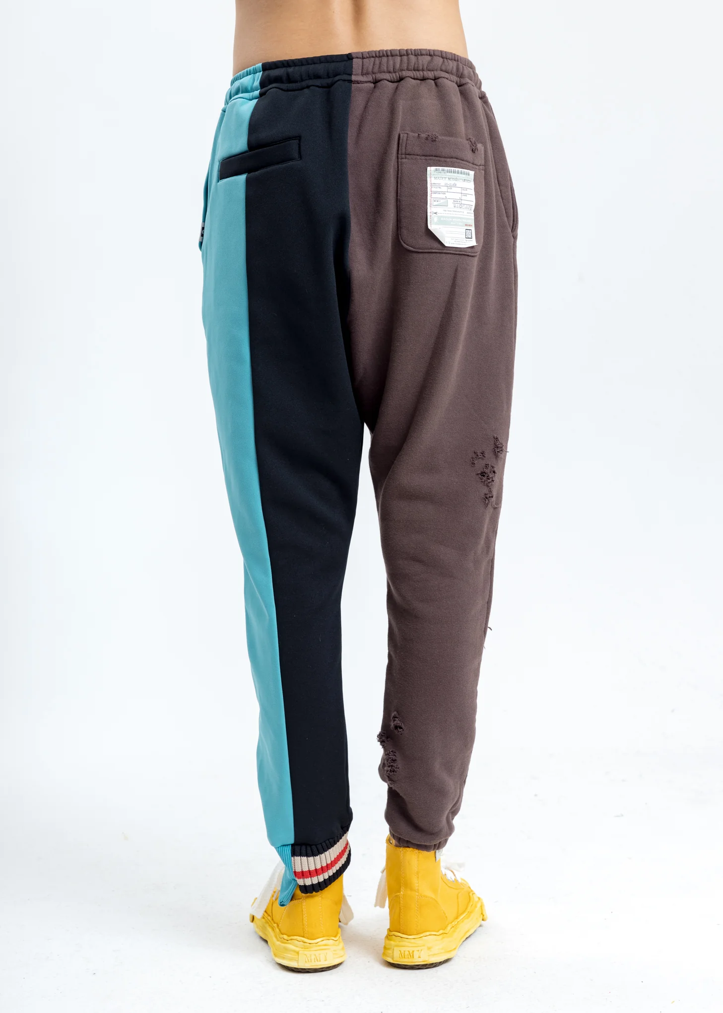 Brown Combined Damaged Pants - Image 3