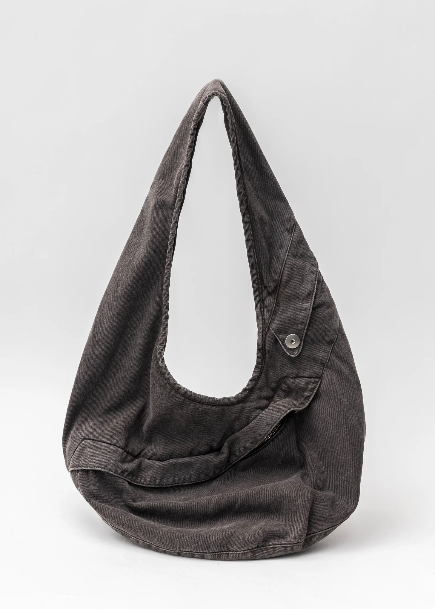 BROWN DYED DENIM MIDI LIDIA BAG