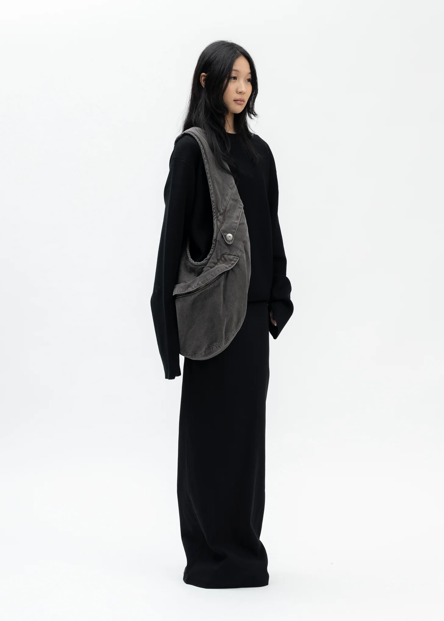 BROWN DYED DENIM MIDI LIDIA BAG - Image 4