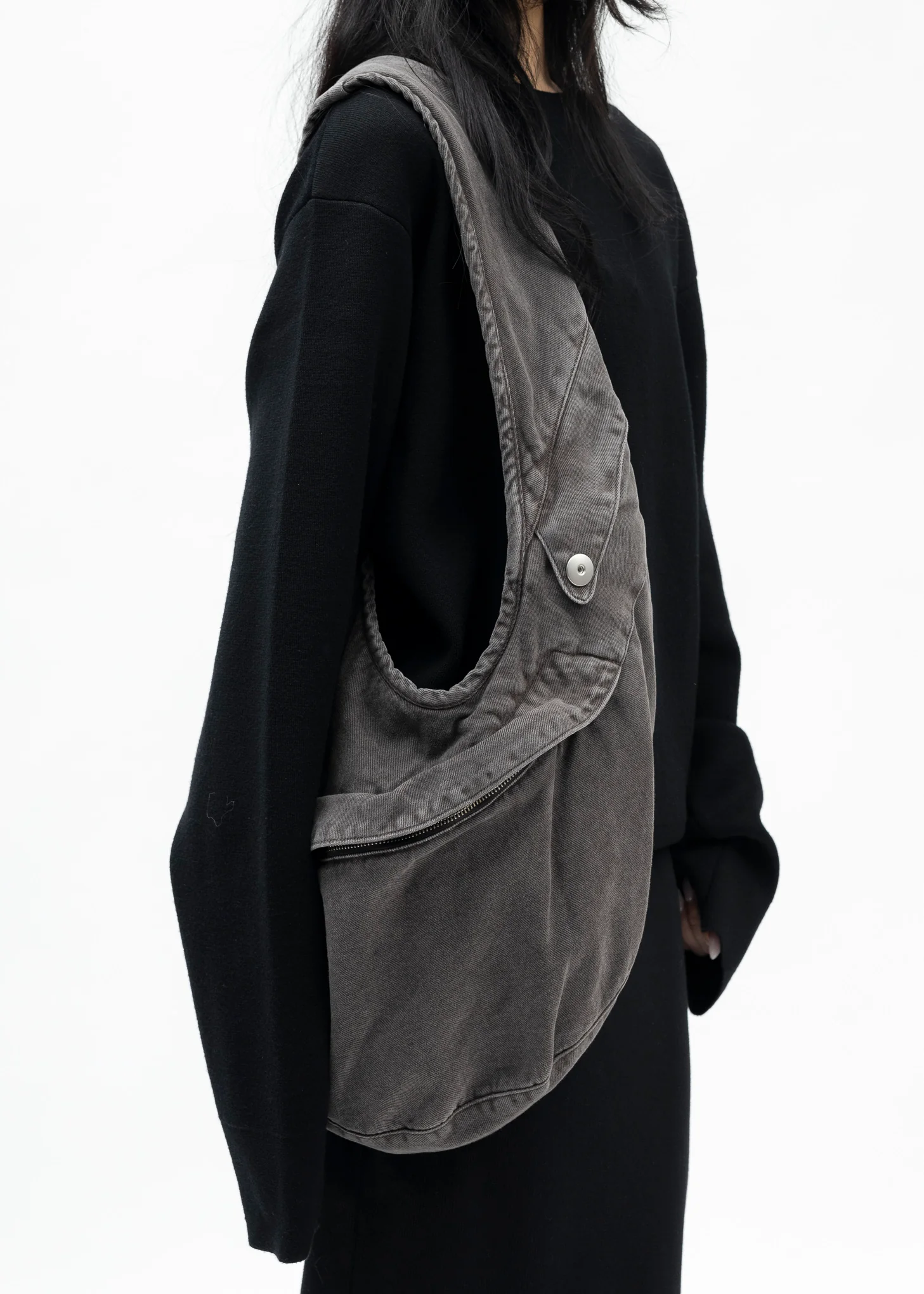 BROWN DYED DENIM MIDI LIDIA BAG - Image 5