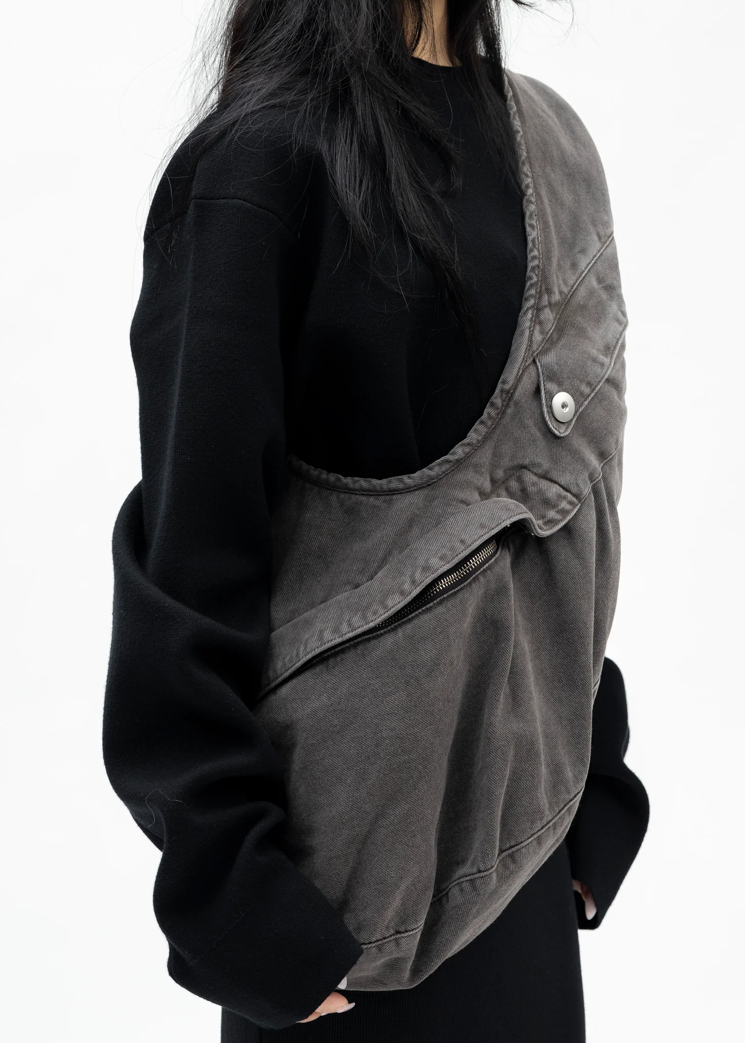 BROWN DYED DENIM MIDI LIDIA BAG - Image 6