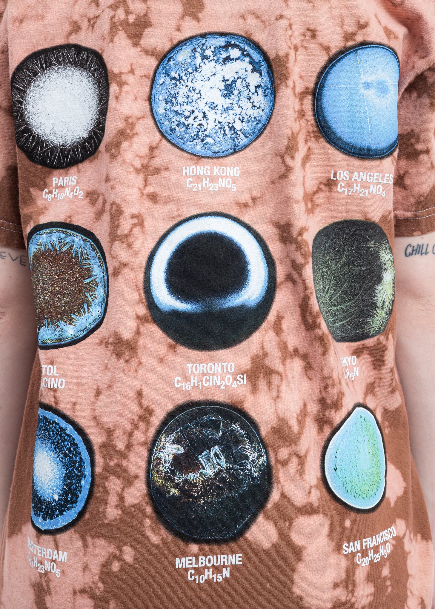 Brown Dyed Trip T-Shirt - Image 4