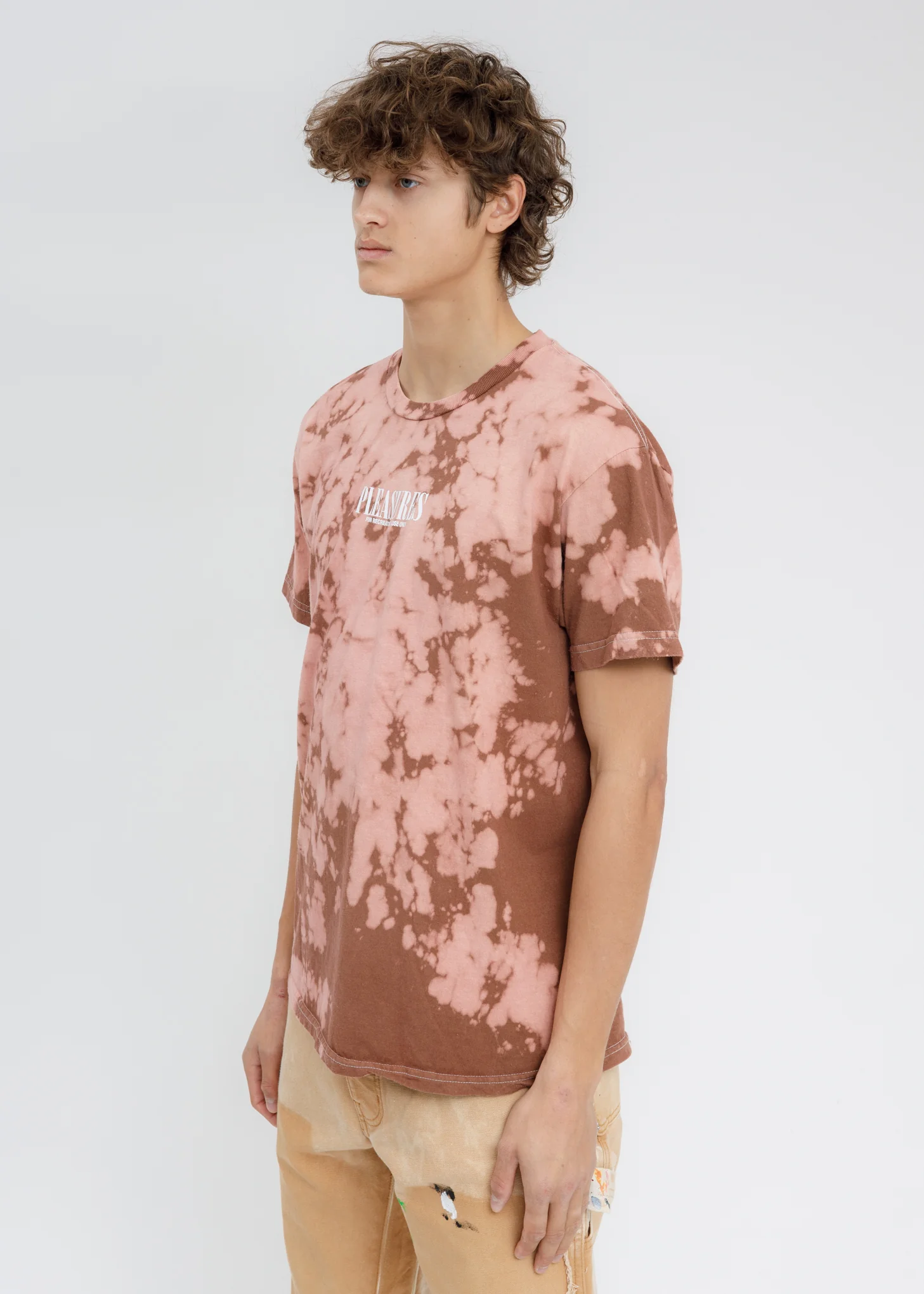 Brown Dyed Trip T-Shirt - Image 3