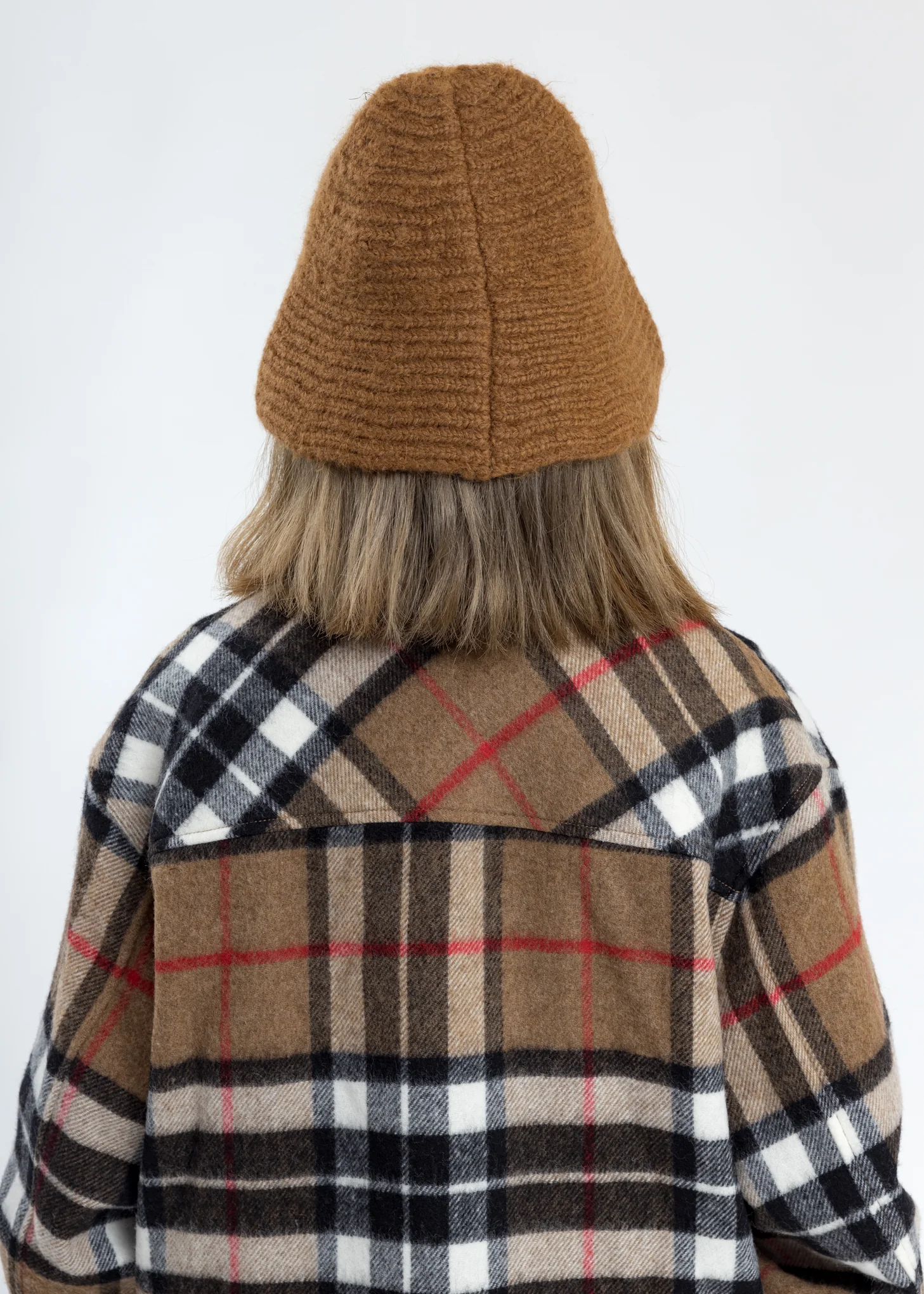 Brown Embroidered Metal Logo Narrow Bucket Hat - Image 4