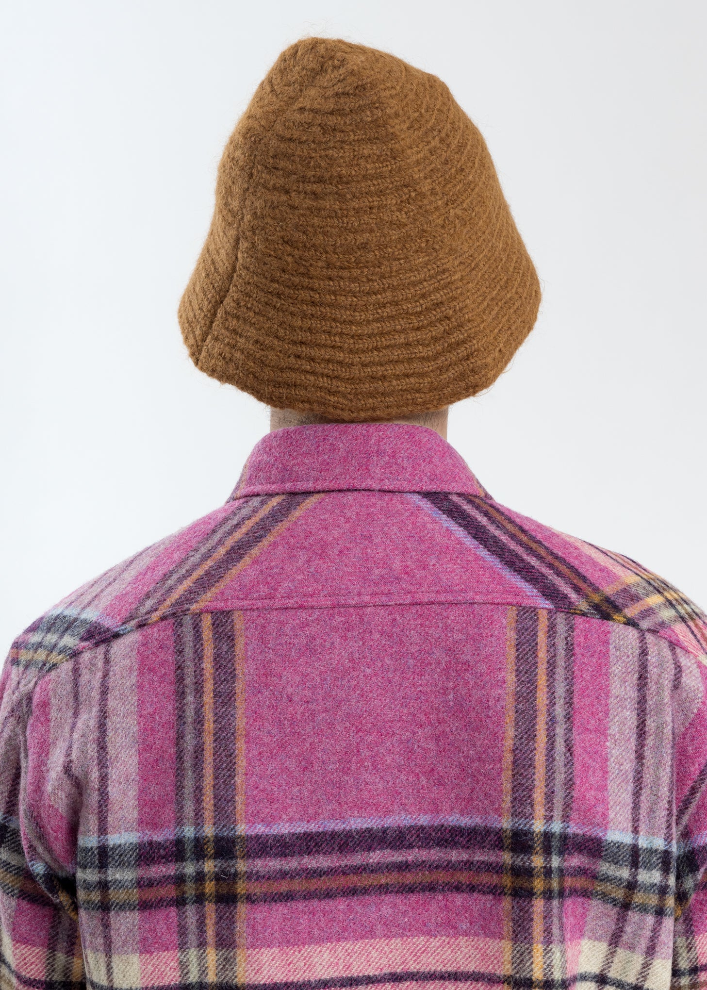 Brown Embroidered Metal Logo Narrow Bucket Hat - Image 4