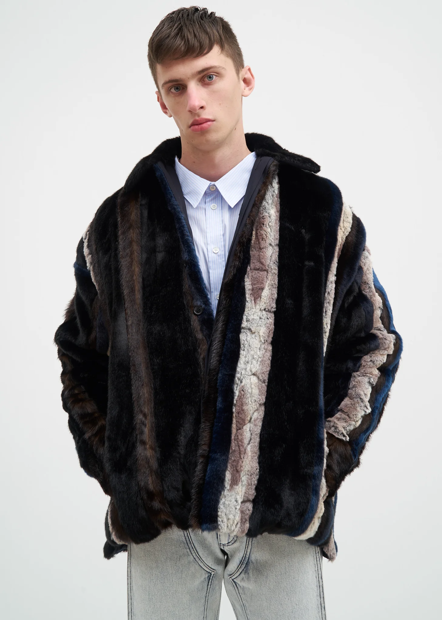 Brown Faux Fur Jacket - Image 3