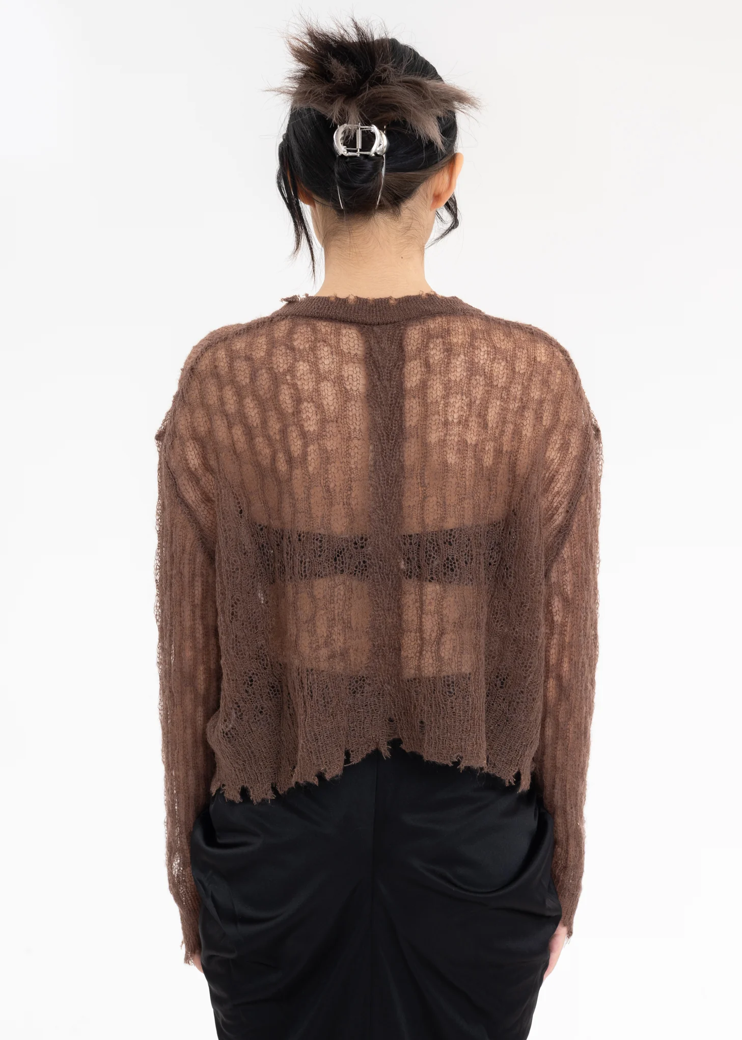 Brown Mohair Cardigan - Image 2
