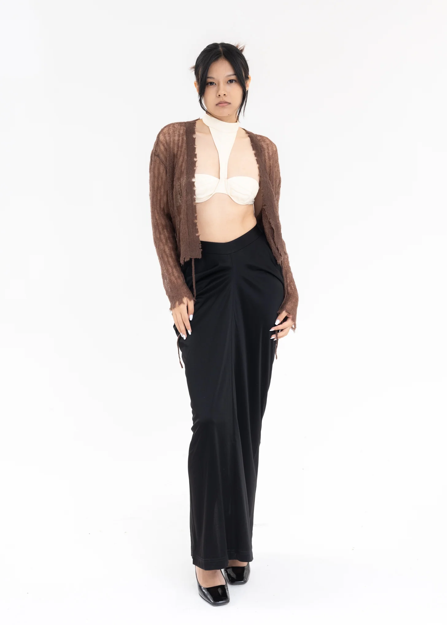 Brown Mohair Cardigan - Image 5