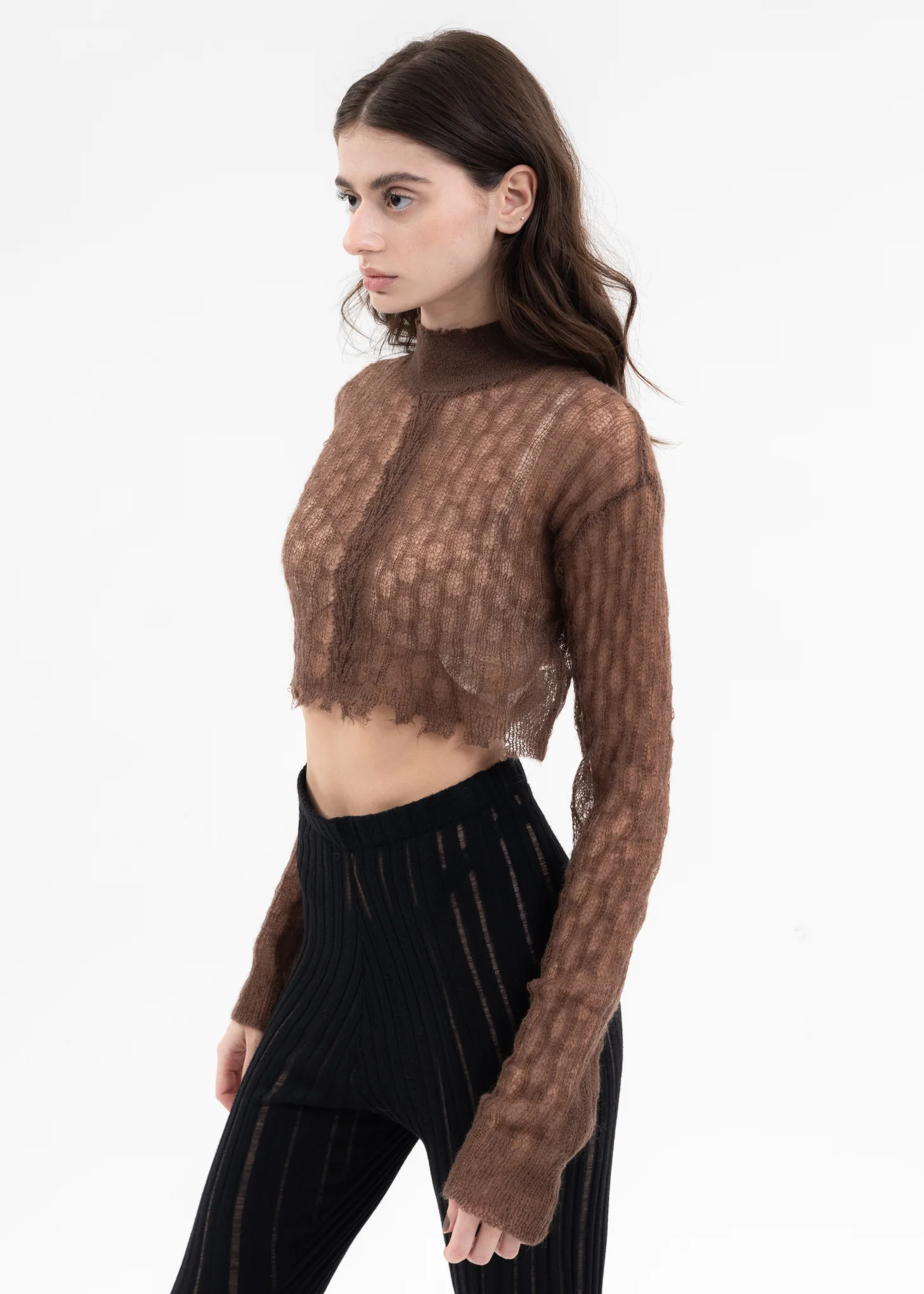 Brown Mohair Top - Image 2