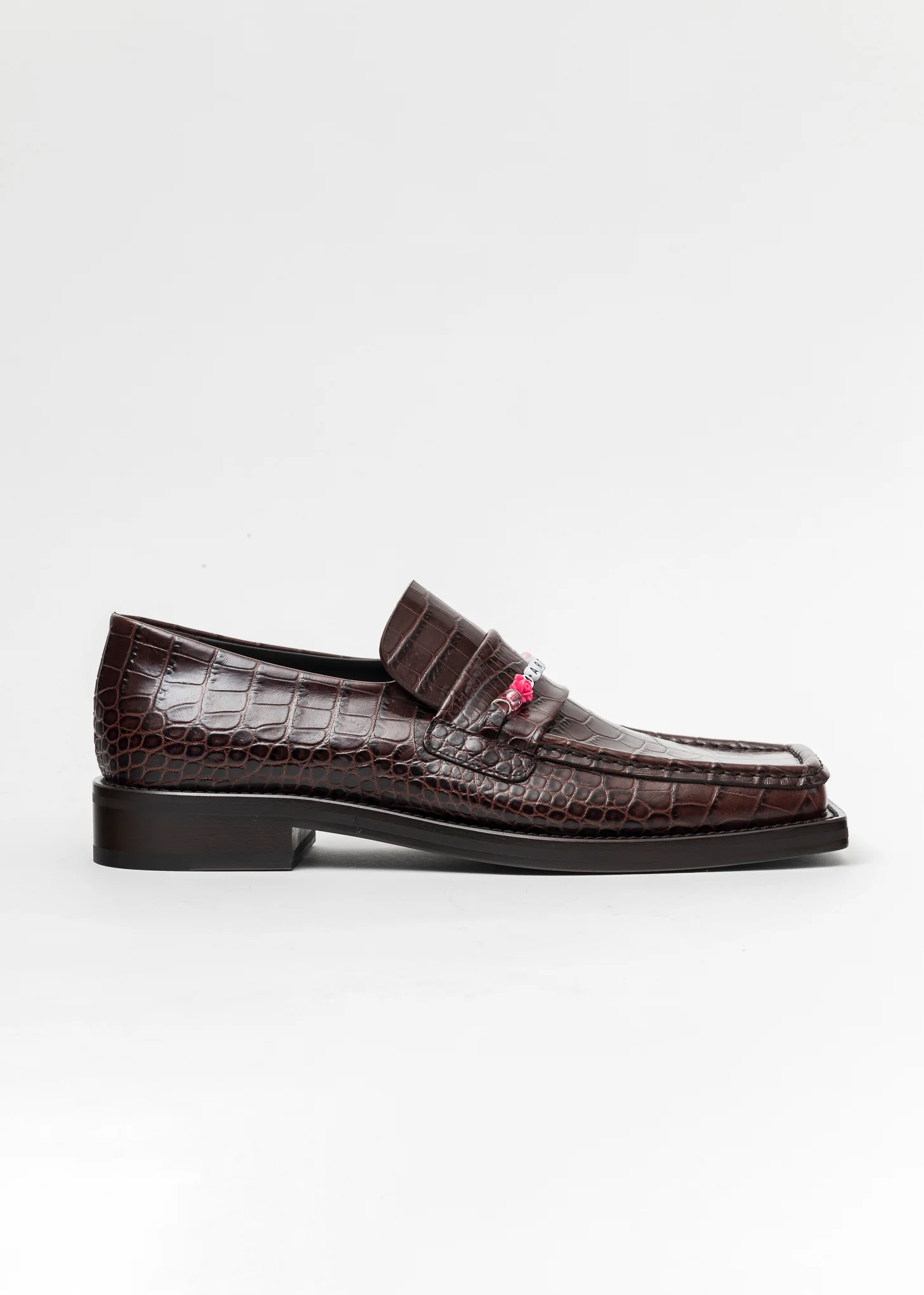 BROWN / MULTI BEADED SQUARE TOE LOAFER - Image 4