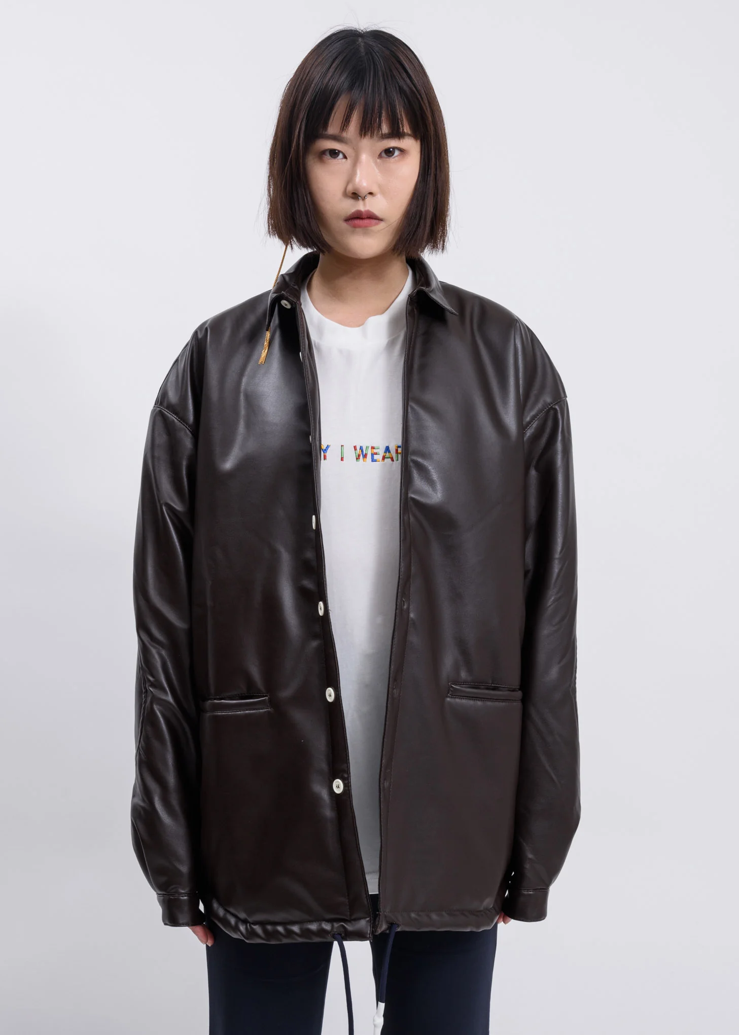 Brown Over Padded Shirt - Image 6