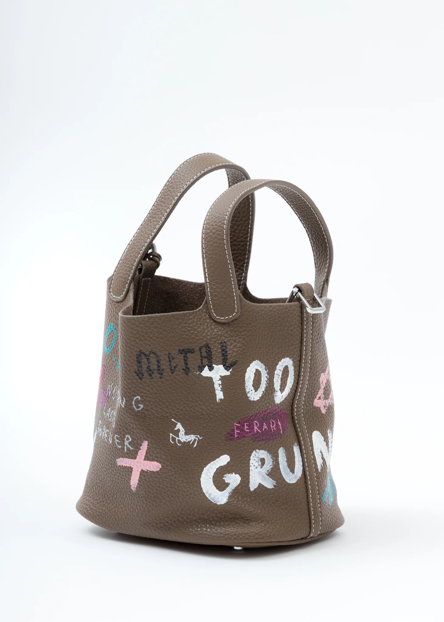 Brown Paint Cube Bag (Small) -Preorder - Image 4