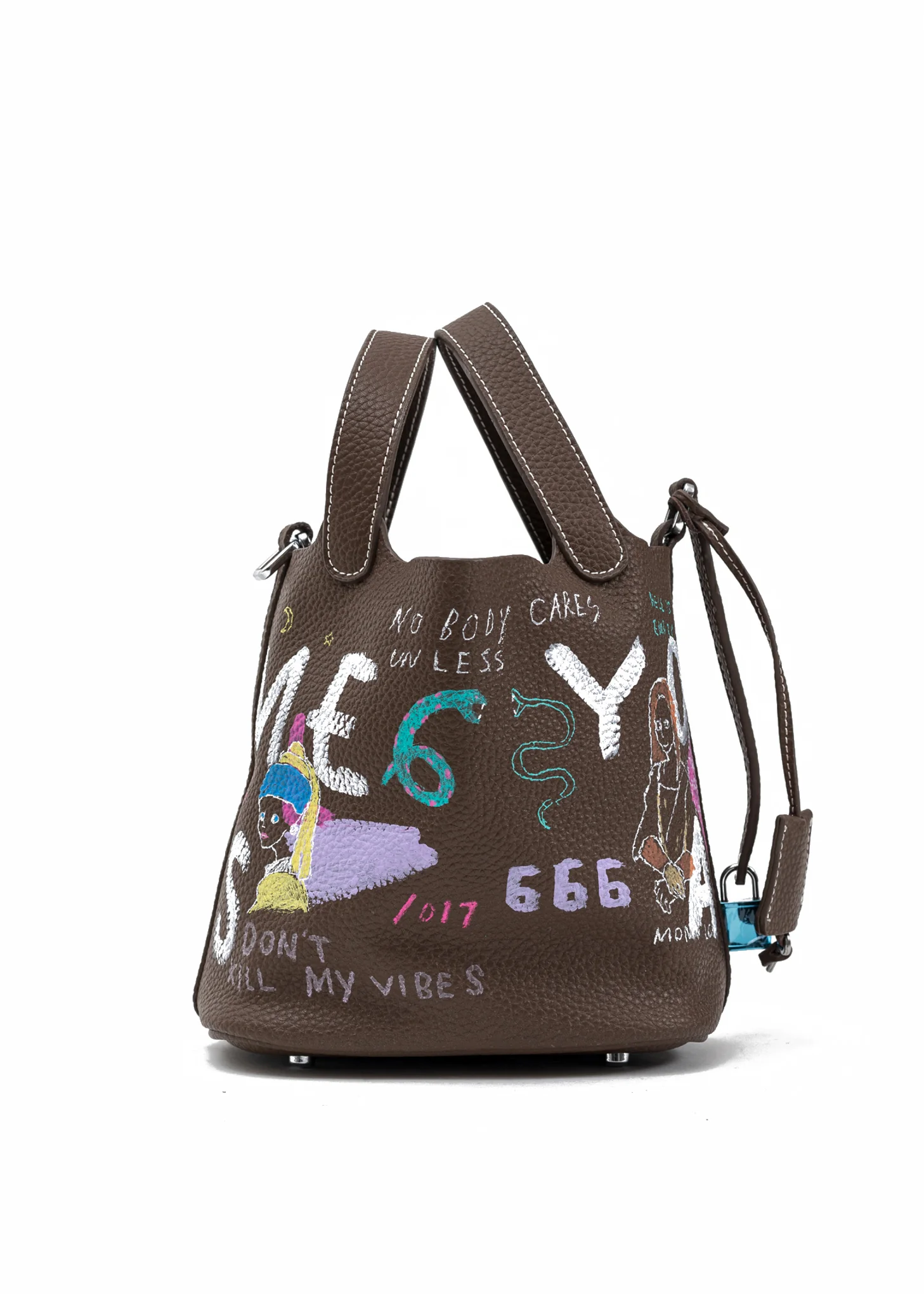 Brown Paint Cube Bag (Small) -Girl With Pearl Earring -Preorder - Image 2