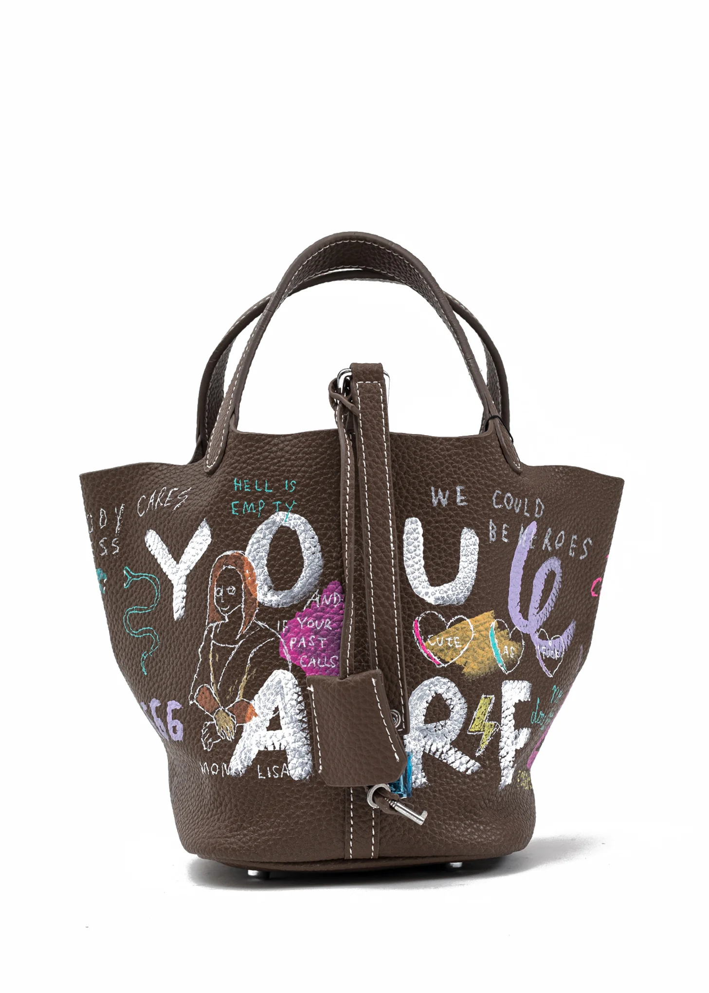Brown Paint Cube Bag (Small) -Girl With Pearl Earring -Preorder - Image 4