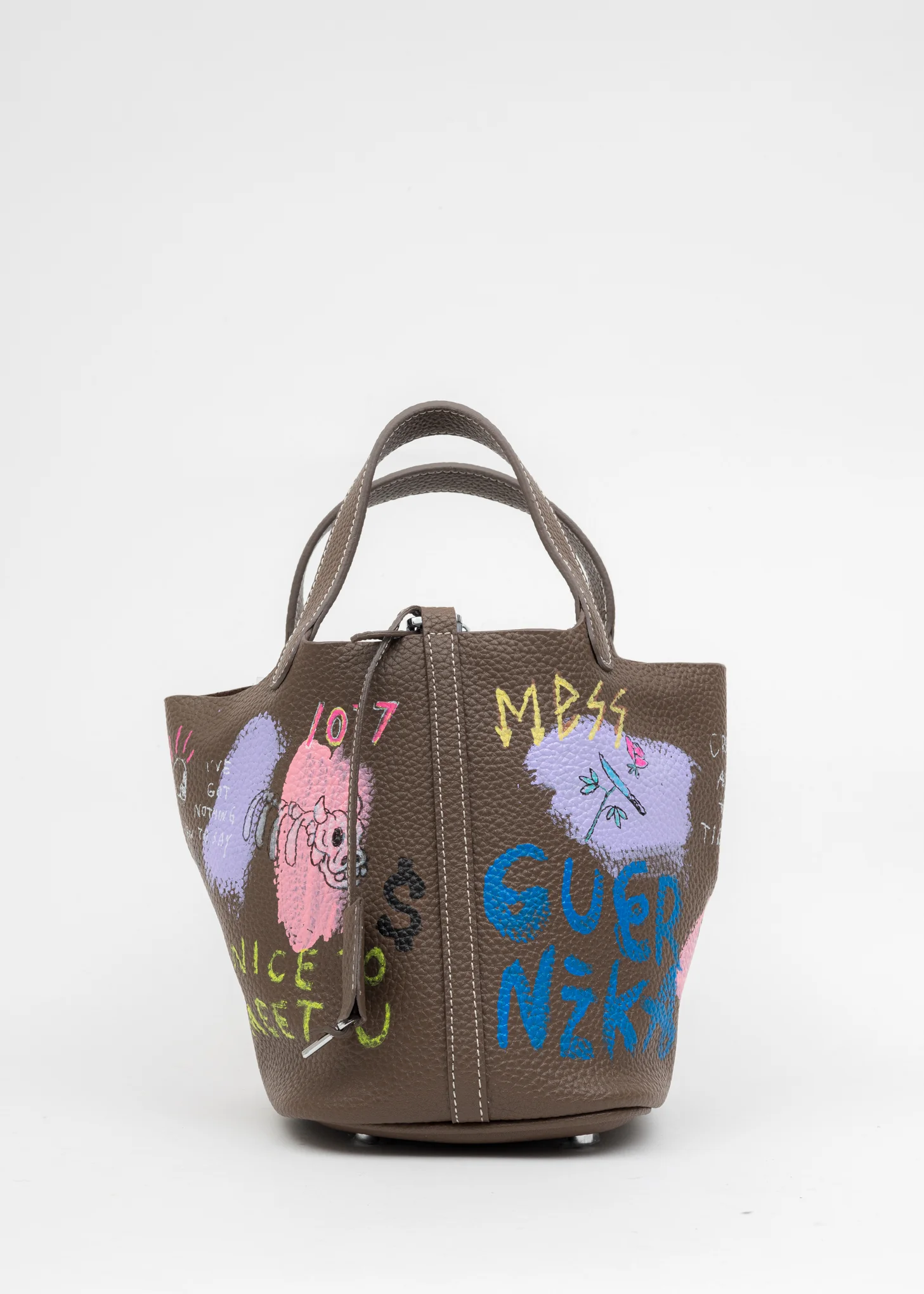 Brown Paint Cube Bag (Small) -(Punk)- - Image 3