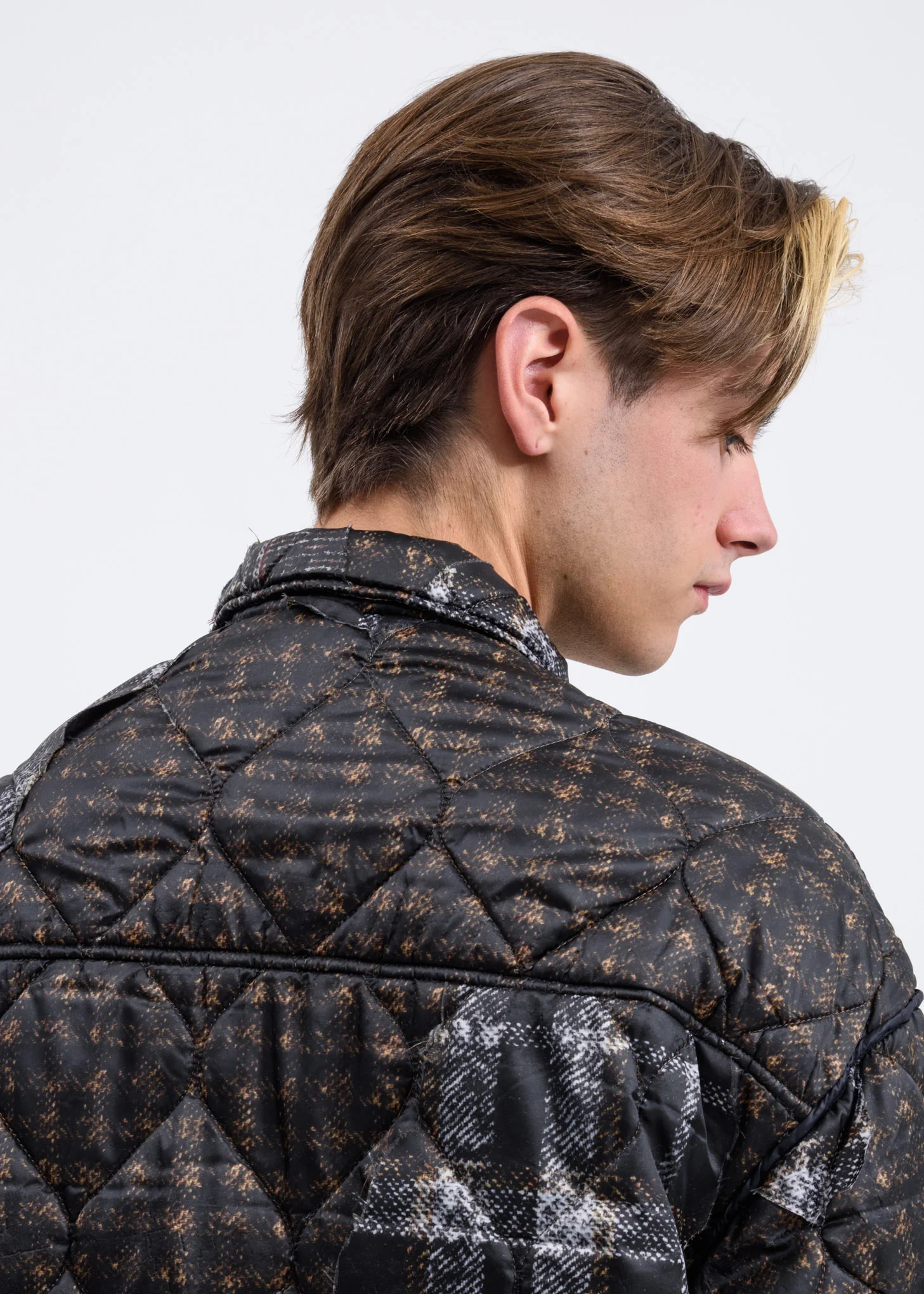 Brown Quilted Puffer Jacket - Image 4