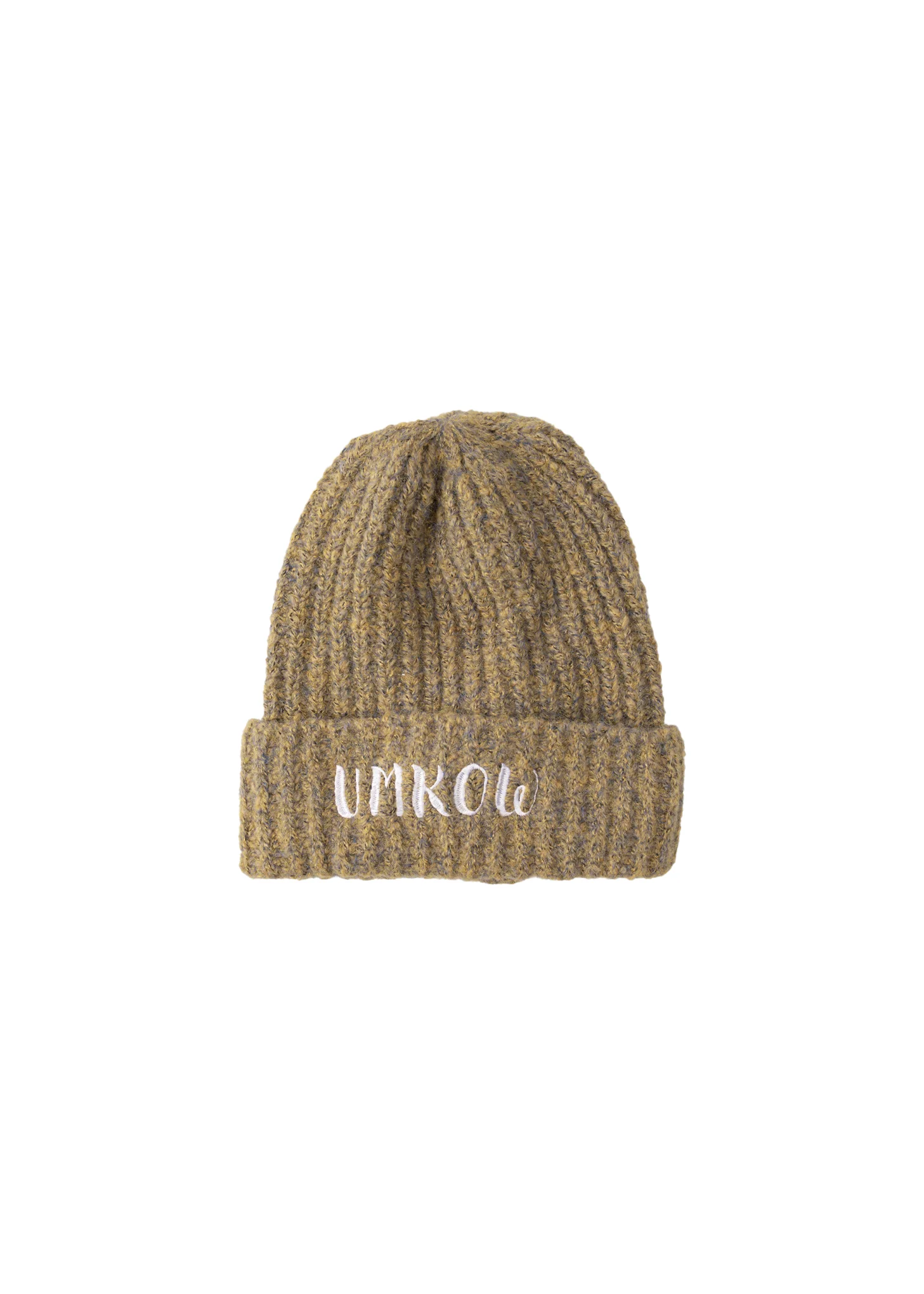 Brown Ribbed Logo Beanie - Preorder