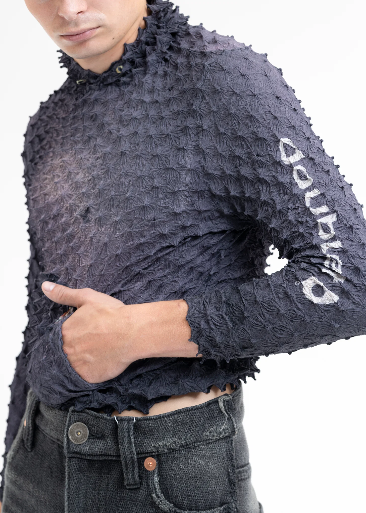 BROWN "SHIBORI" HOODIE - Image 2