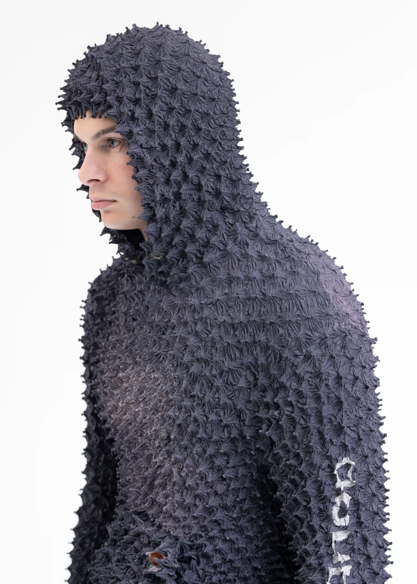 BROWN "SHIBORI" OVERSIZED HOODIE - Image 2