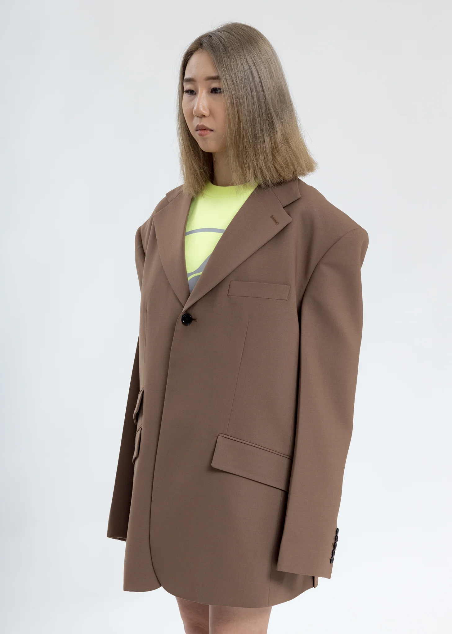 Brown Single Breasted Blazer - Image 4