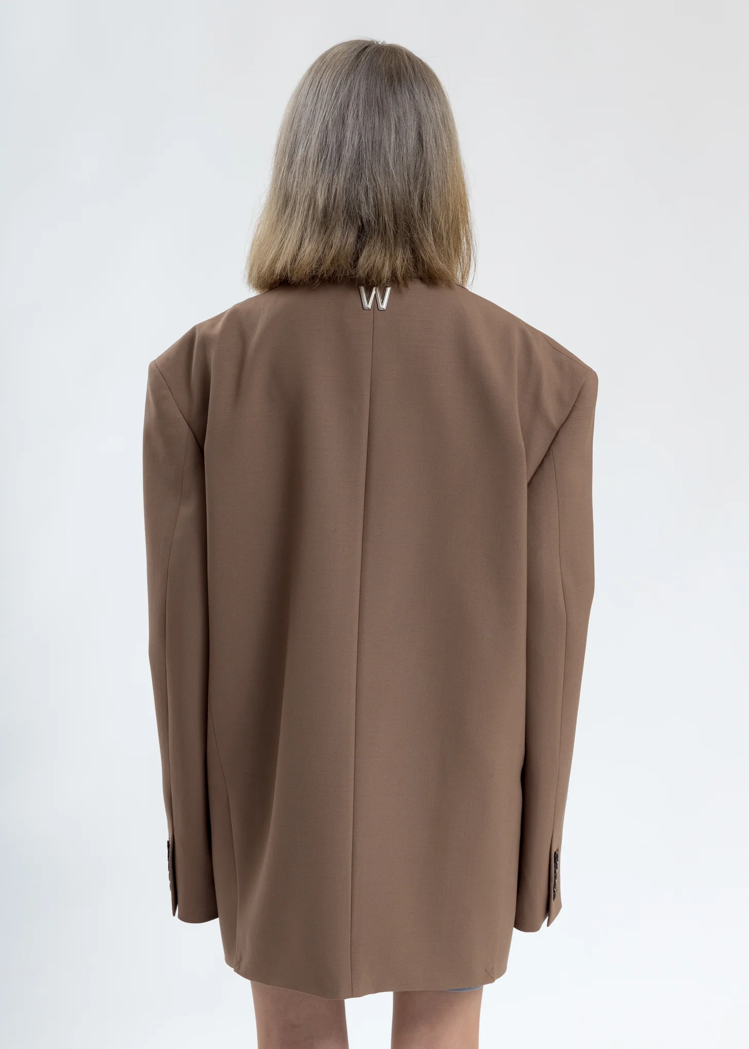 Brown Single Breasted Blazer - Image 6