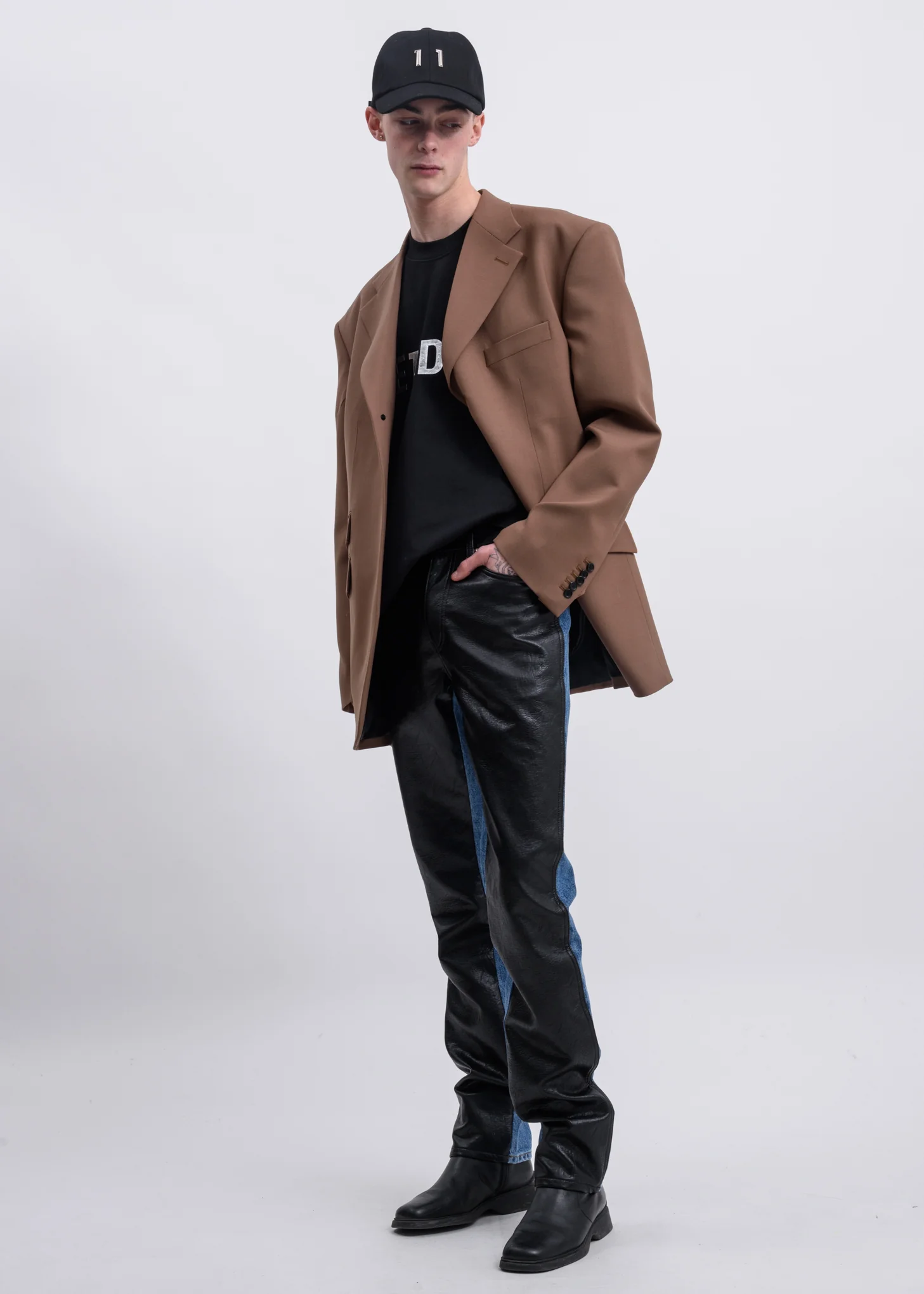 Brown Single Breasted Blazer - Image 6