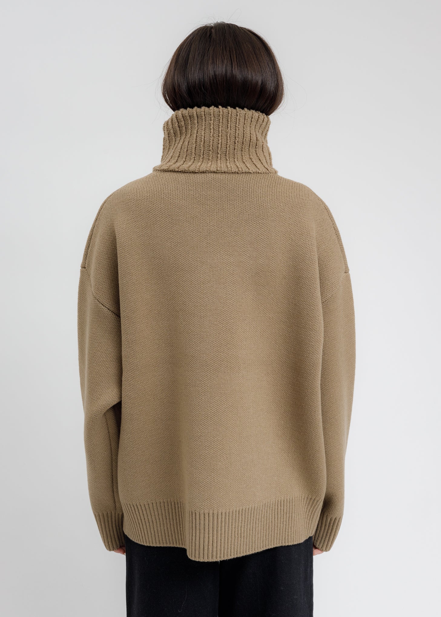 Brown Square Logo Pile Knit Jumper - Image 3