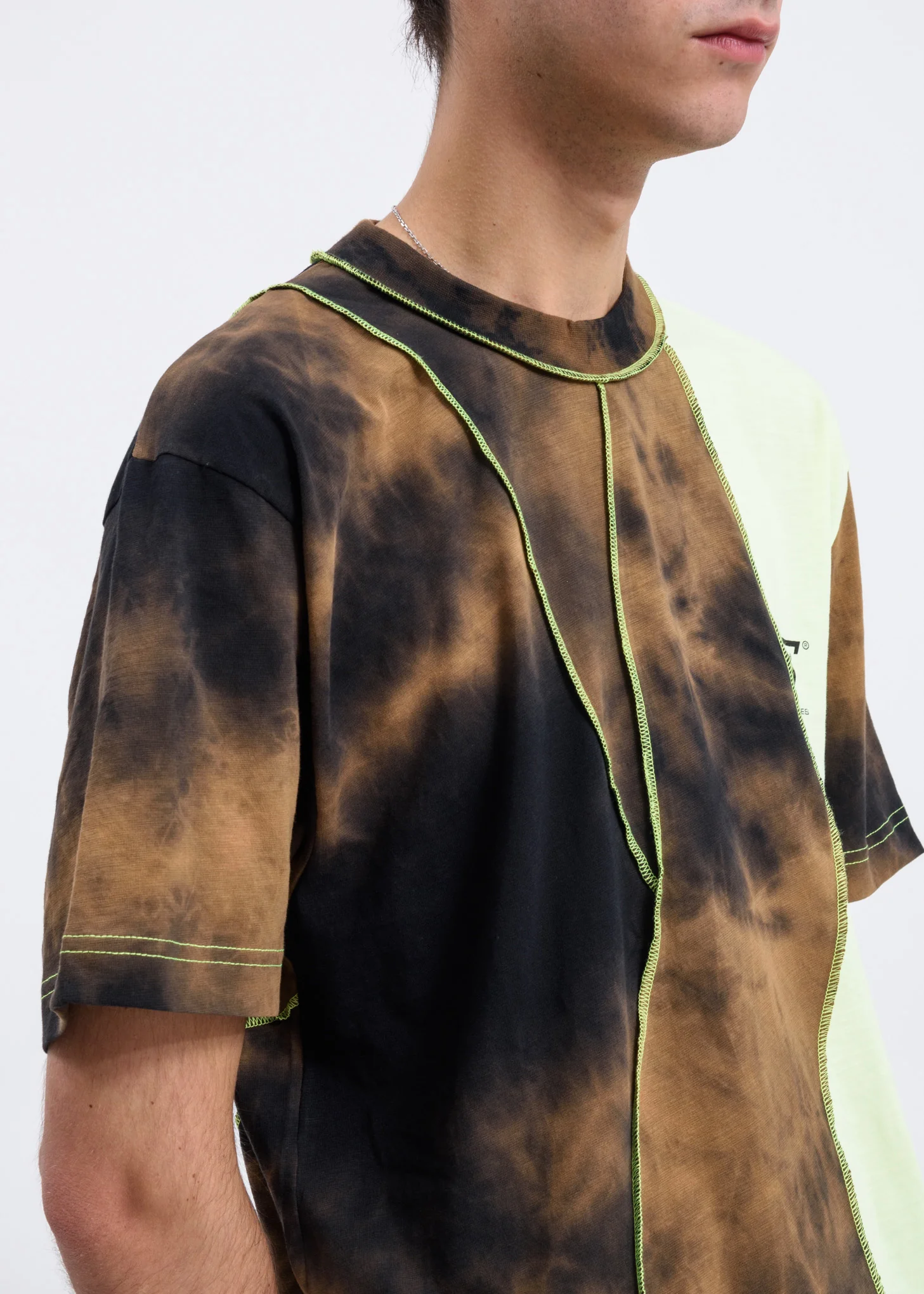 Brown Tie Dye Raz Knitted T-Shirt - Image 4